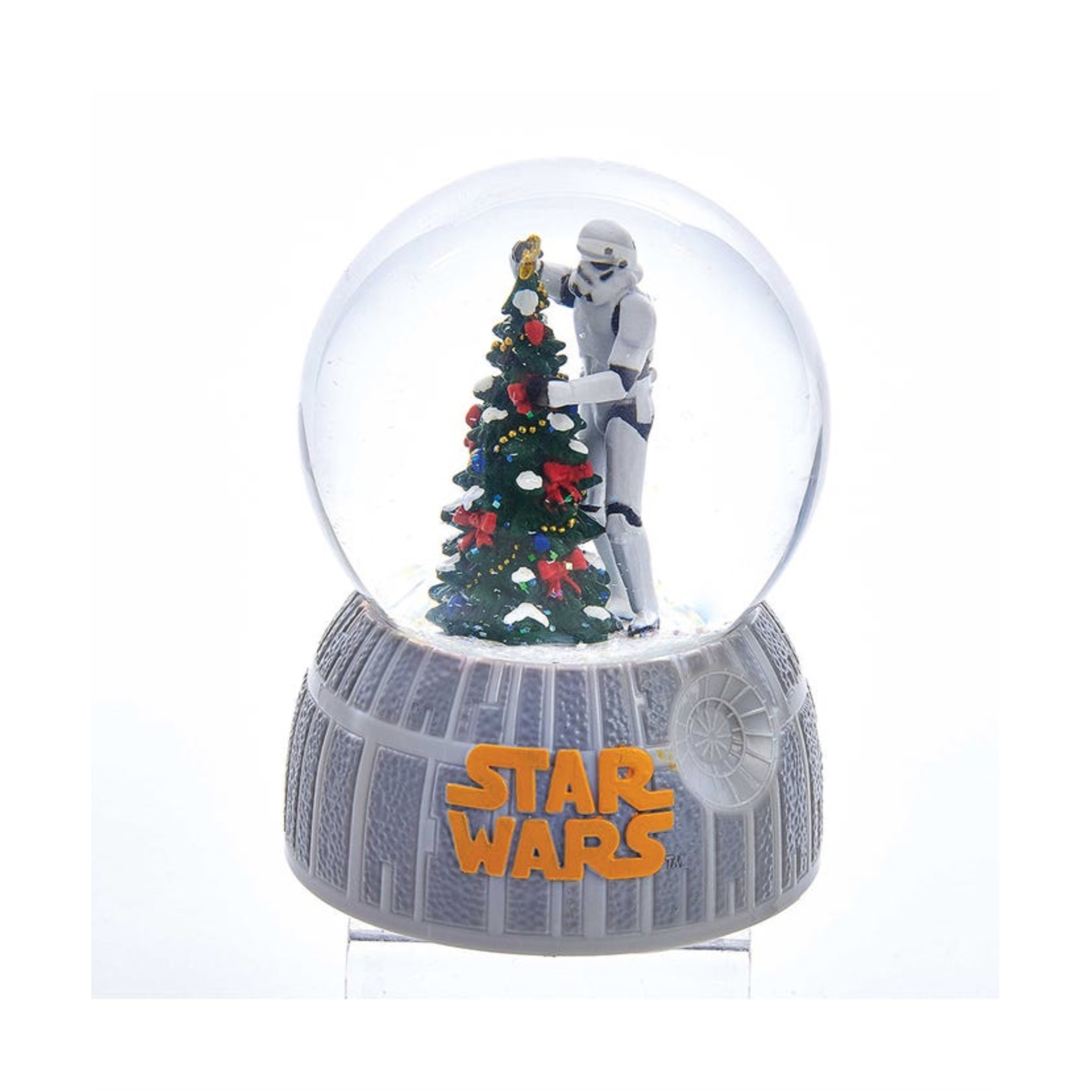 Kurt Adler Wind-Up Musical Storm Trooper Decorating Christmas Tree "Jingle Bells" Water Globe