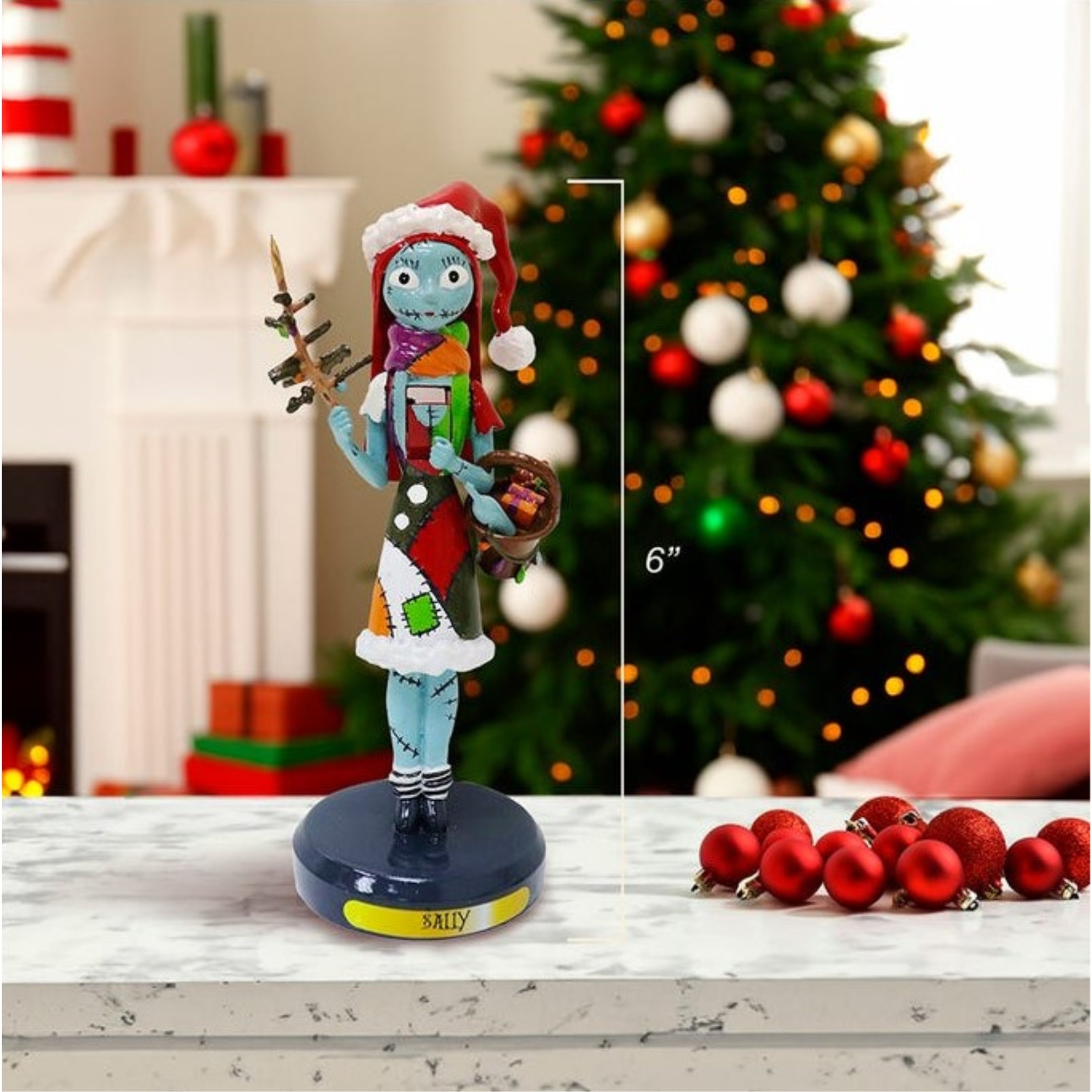 Kurt Adler Wooden Nutcrackers, Nightmare Before Christmas Sally, 6"