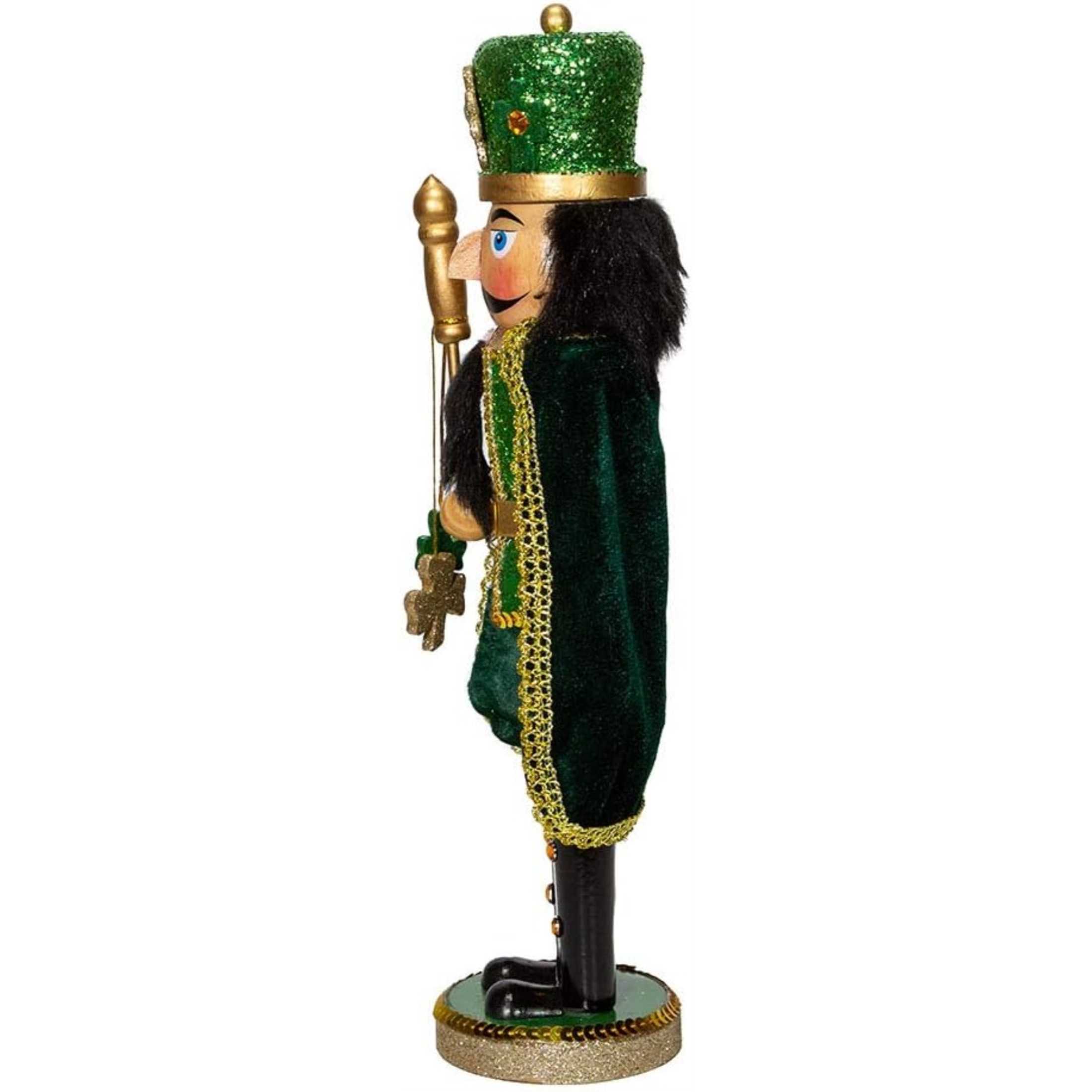 Kurt Adler Wooden Nutcrackers, Irish Nutcracker with Cape, 15"