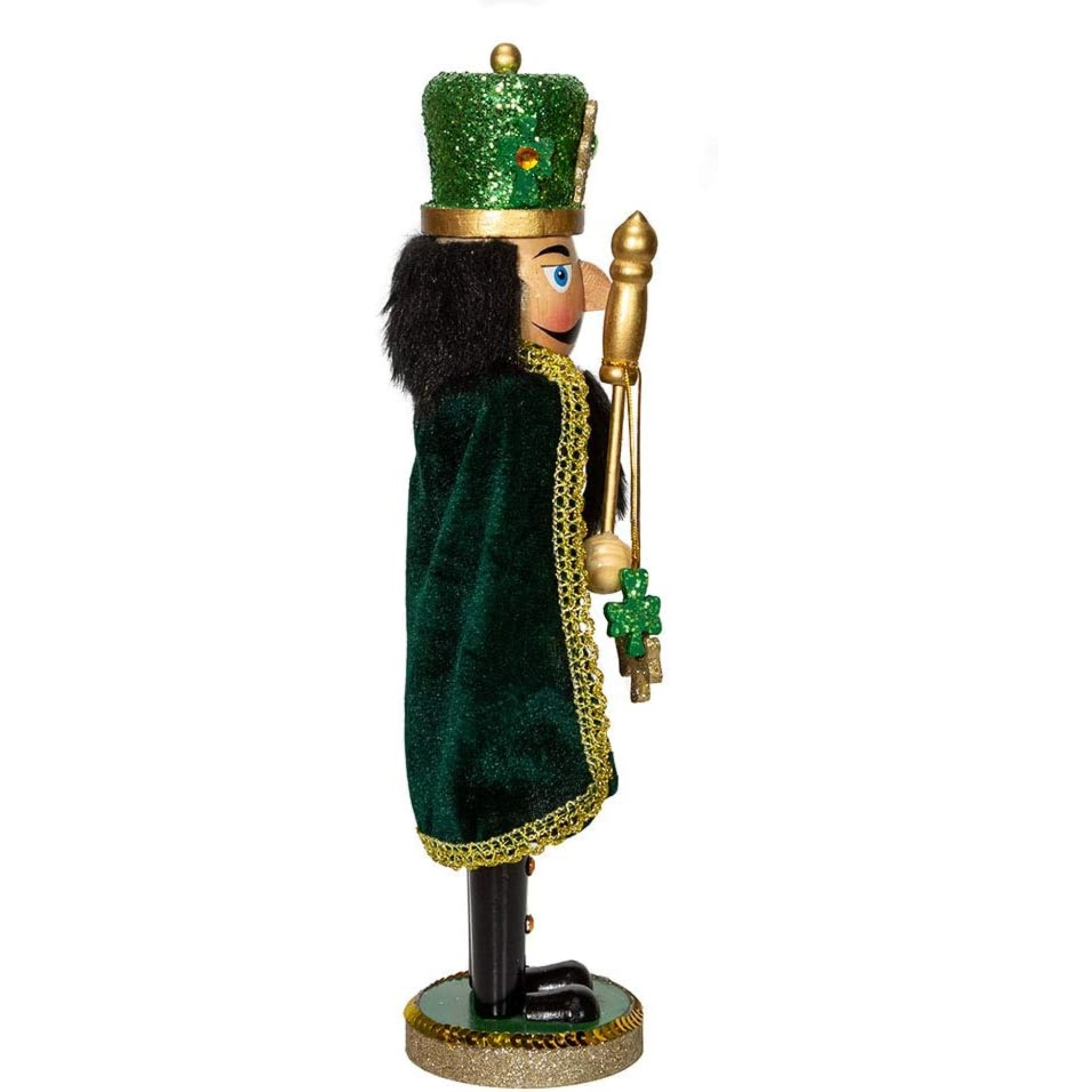 Kurt Adler Wooden Nutcrackers, Irish Nutcracker with Cape, 15"