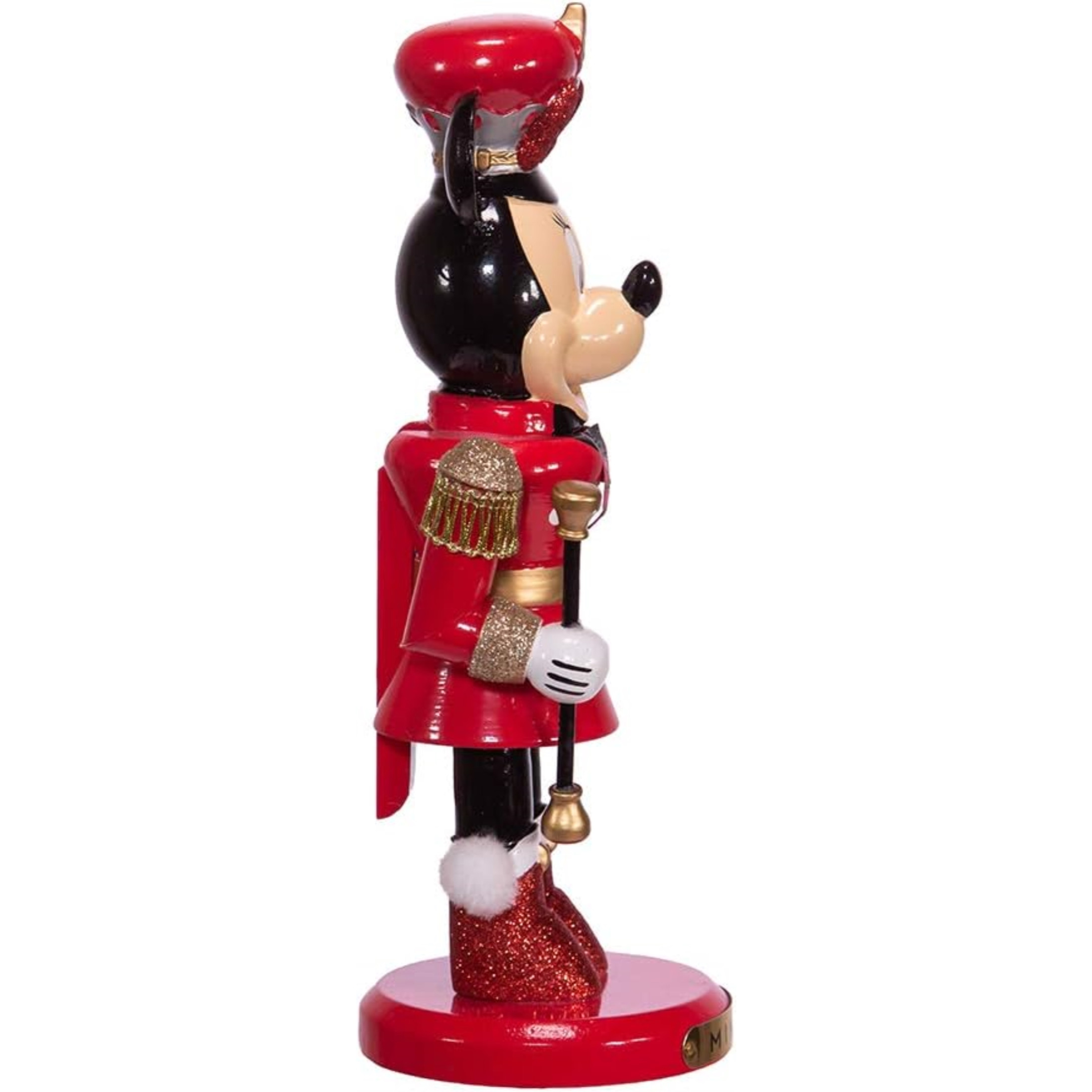 Kurt Adler Wooden Nutcrackers, Minnie Mouse Marching Band Leader, 10"