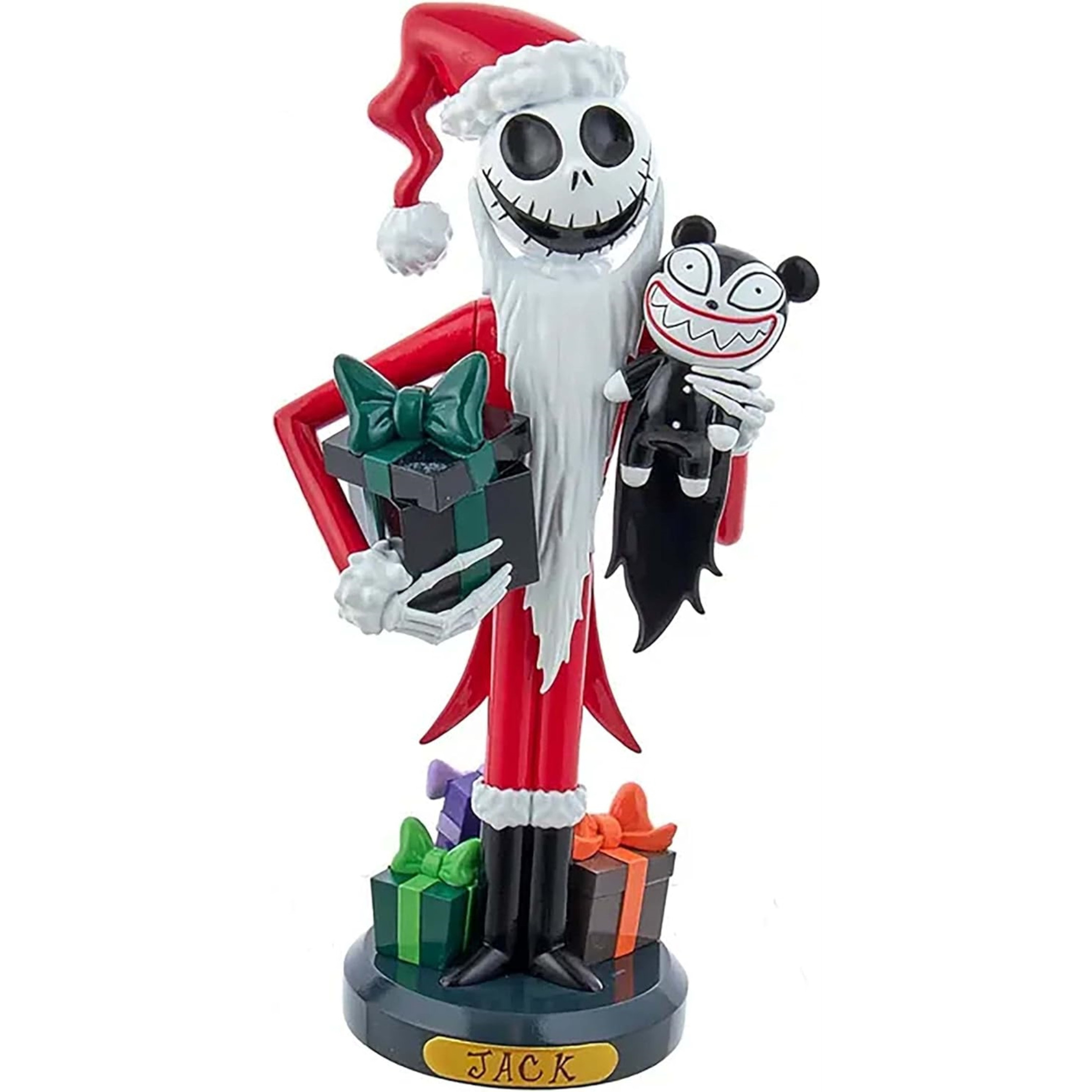 Kurt Adler Wooden Nutcrackers, Nightmare Before Christmas Jack Skellington with Vampire, 10"