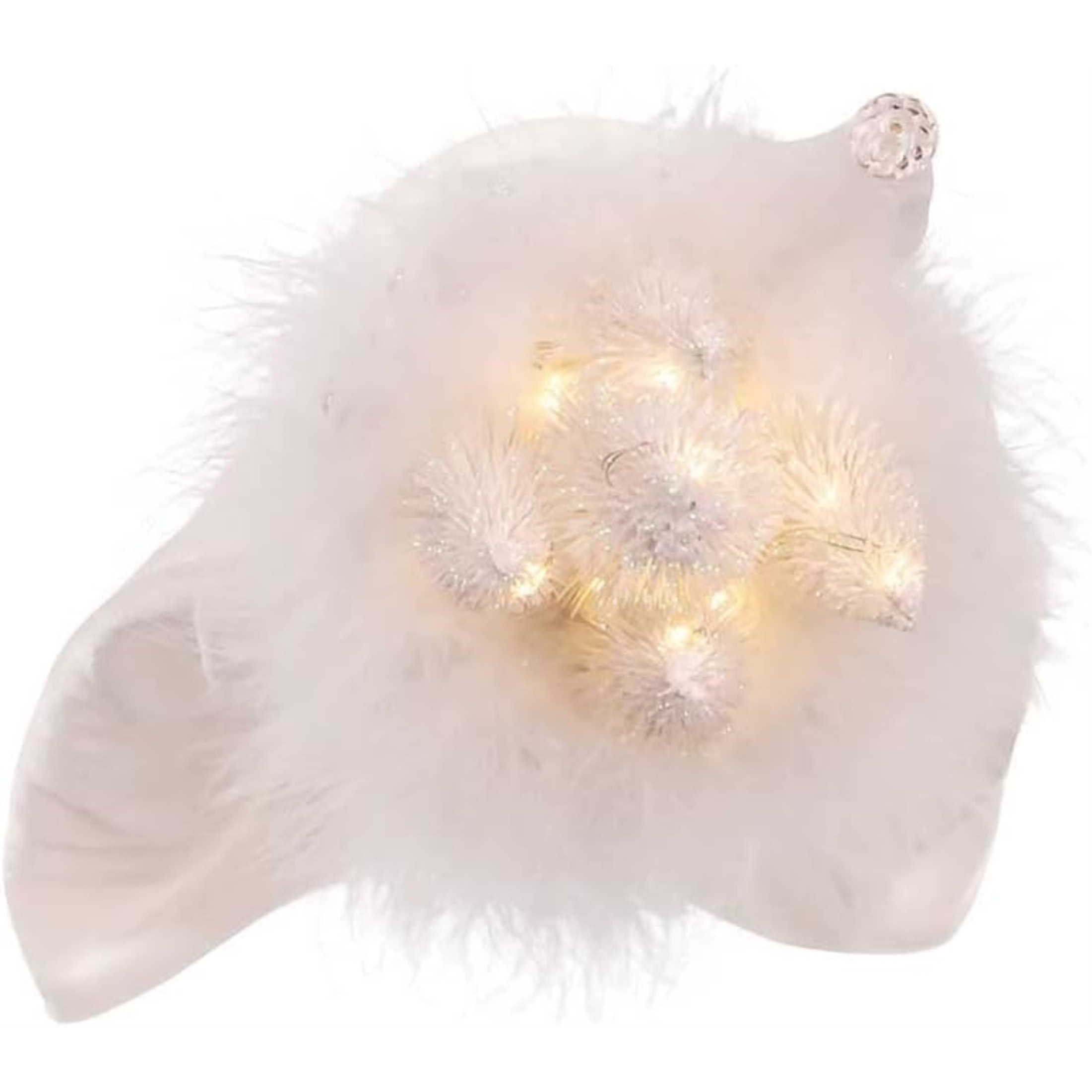 Kurt Adler Hollywood Wooden Nutcracker Collection, Battery Operated White Winter LED Hat, 15"