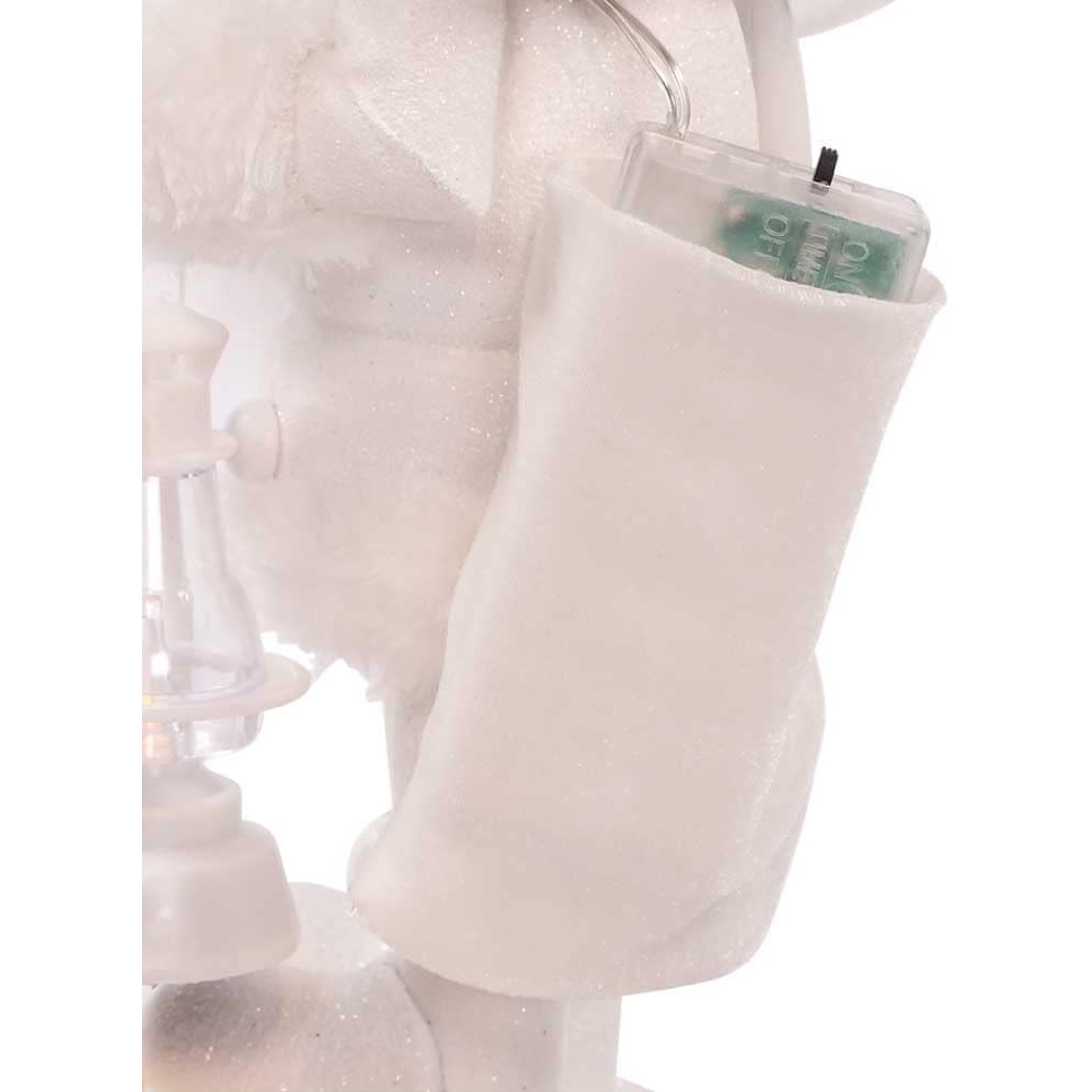 Kurt Adler Hollywood Wooden Nutcracker Collection, Battery Operated White Winter LED Hat, 15"