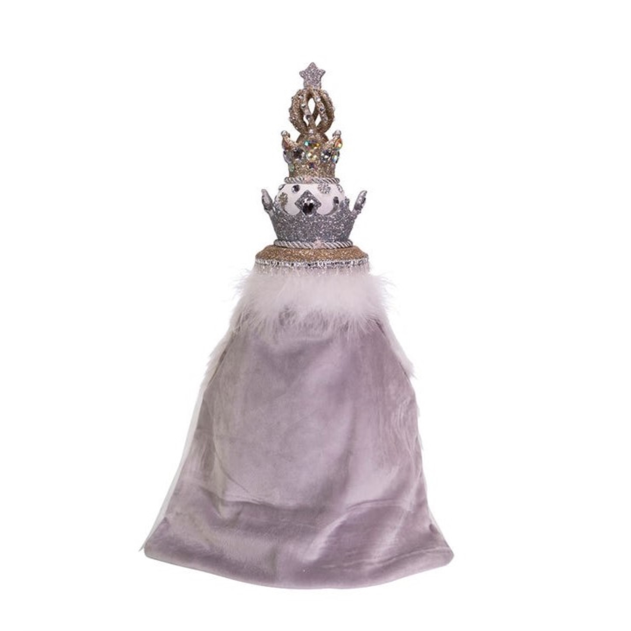 Kurt Adler Hollywood Wooden Nutcracker Collection, White Fur King 18"