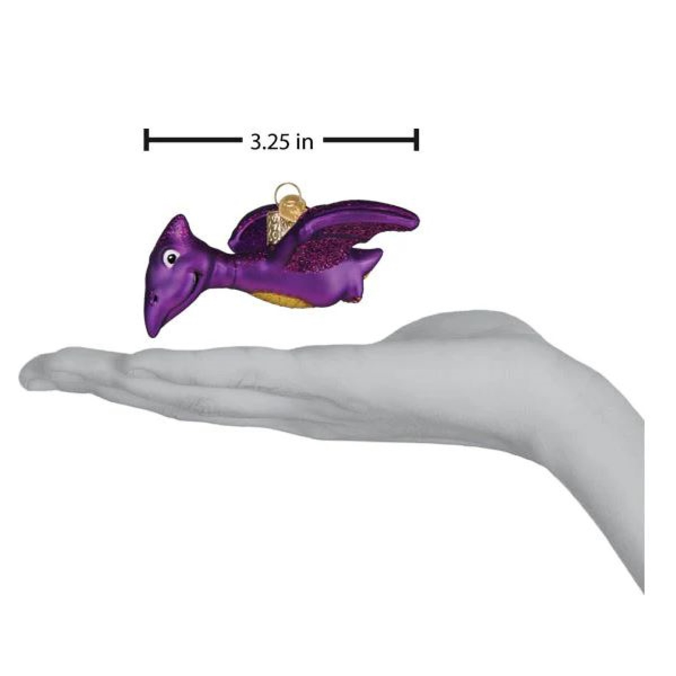 Old World Christmas Blown Glass Ornament for Christmas Tree, A-rorable Pterodactyl