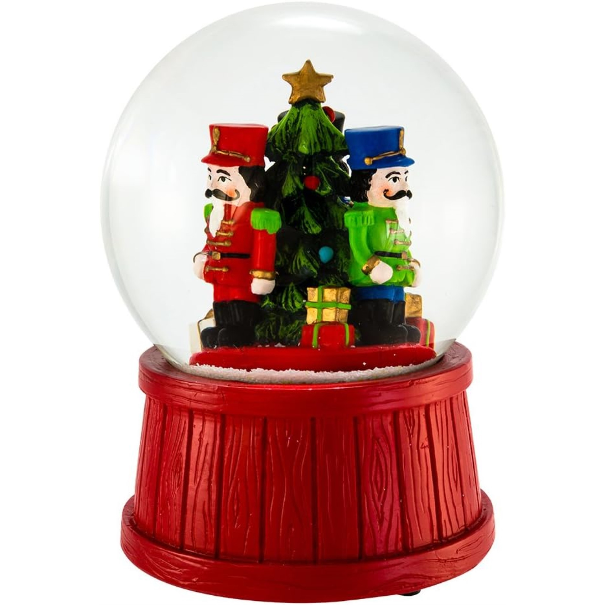 Kurt Adler Wind-Up Musical Snow Globe, "Silent Night", Nutcracker, 4in