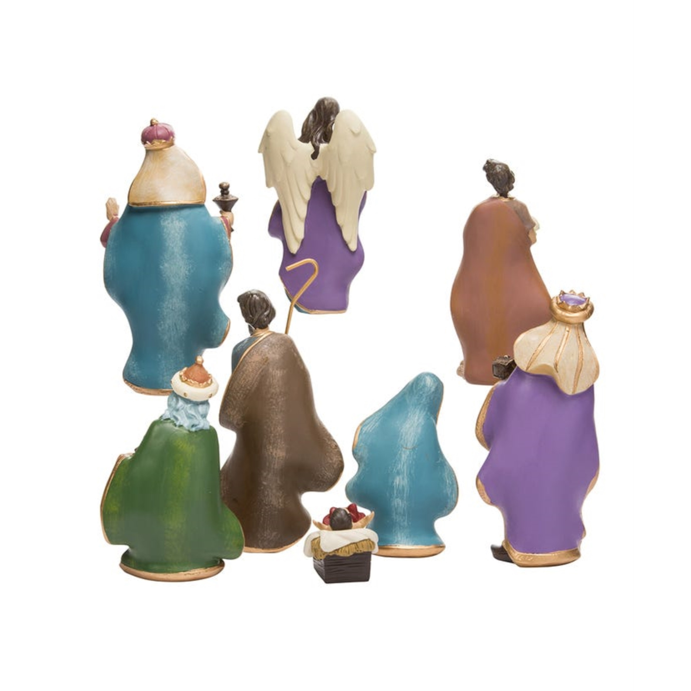 Kurt Adler Christmas Nativity Set with 8 Figures, 6.25"