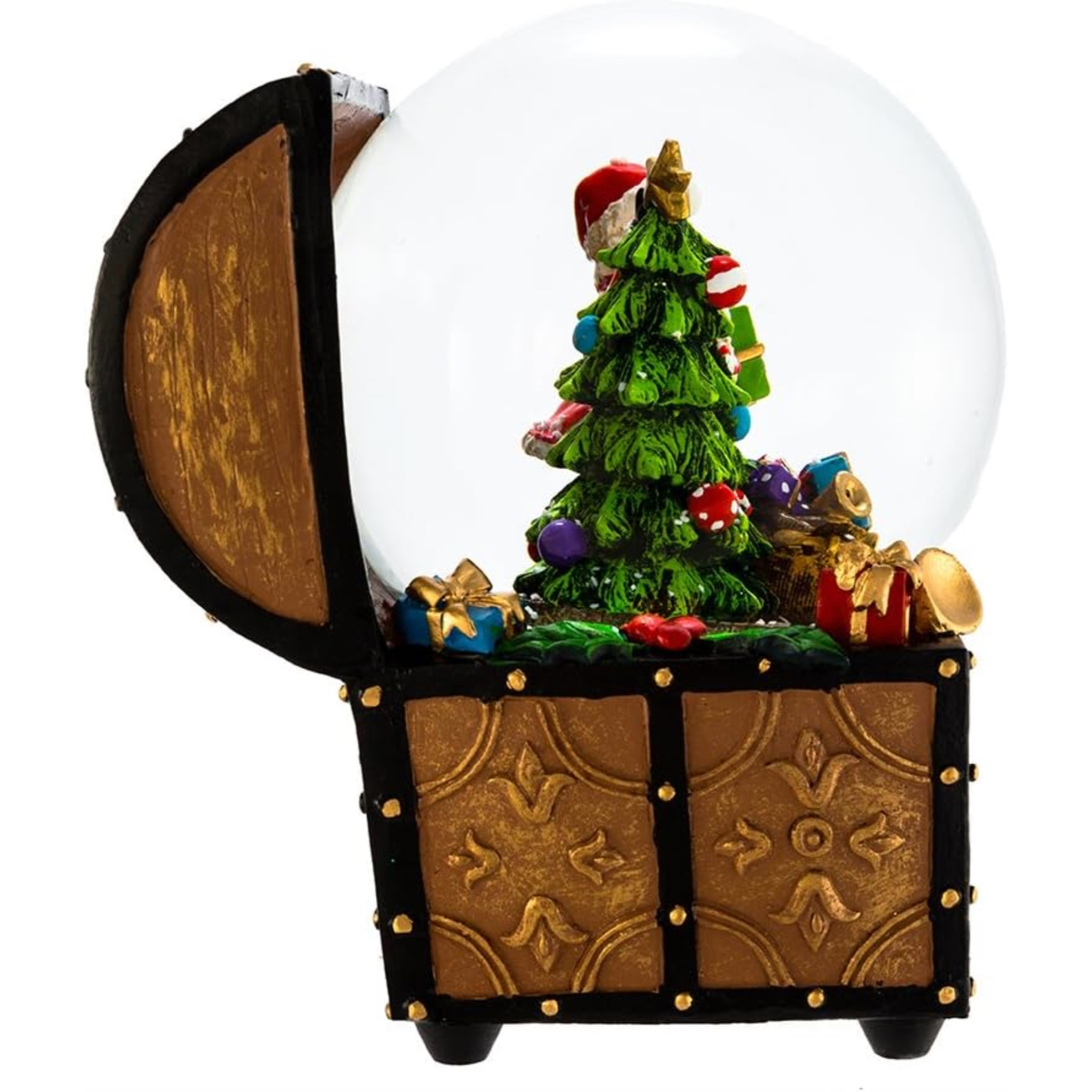 Kurt Adler Wind-Up Musical Santa Claus "We Wish You A Merry Christmas" Water Globe, 4"