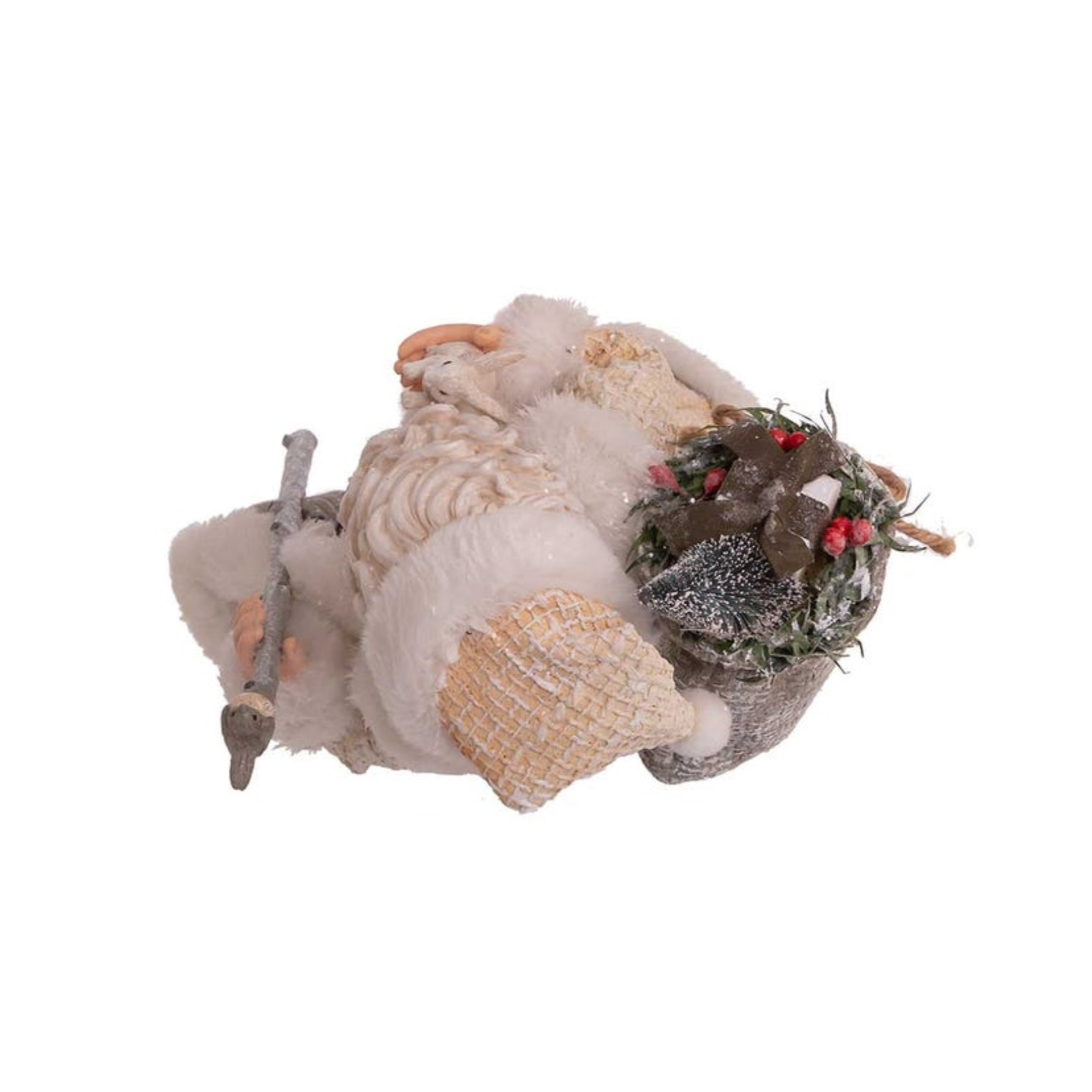 Kurt Adler Snowy Woods Santa Standing Christmas Figurine, 10.5"