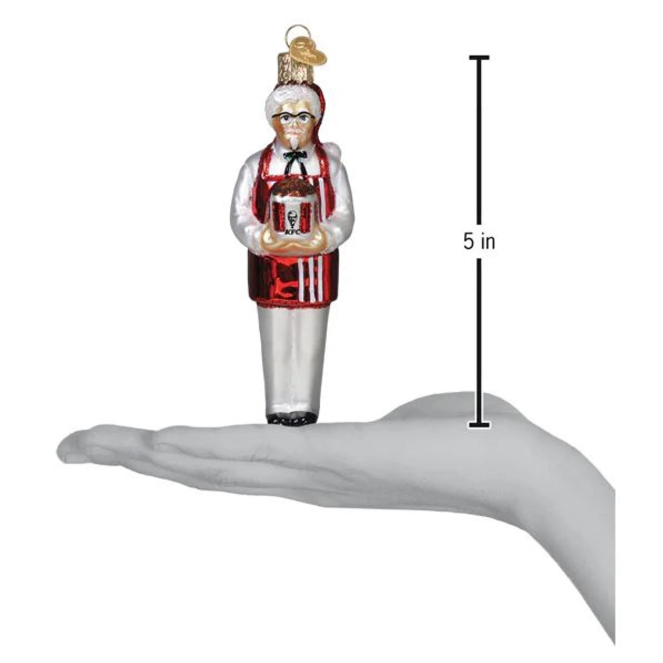 Old World Christmas Blown Glass Ornament for Christmas Tree, KFC Colonel Sanders