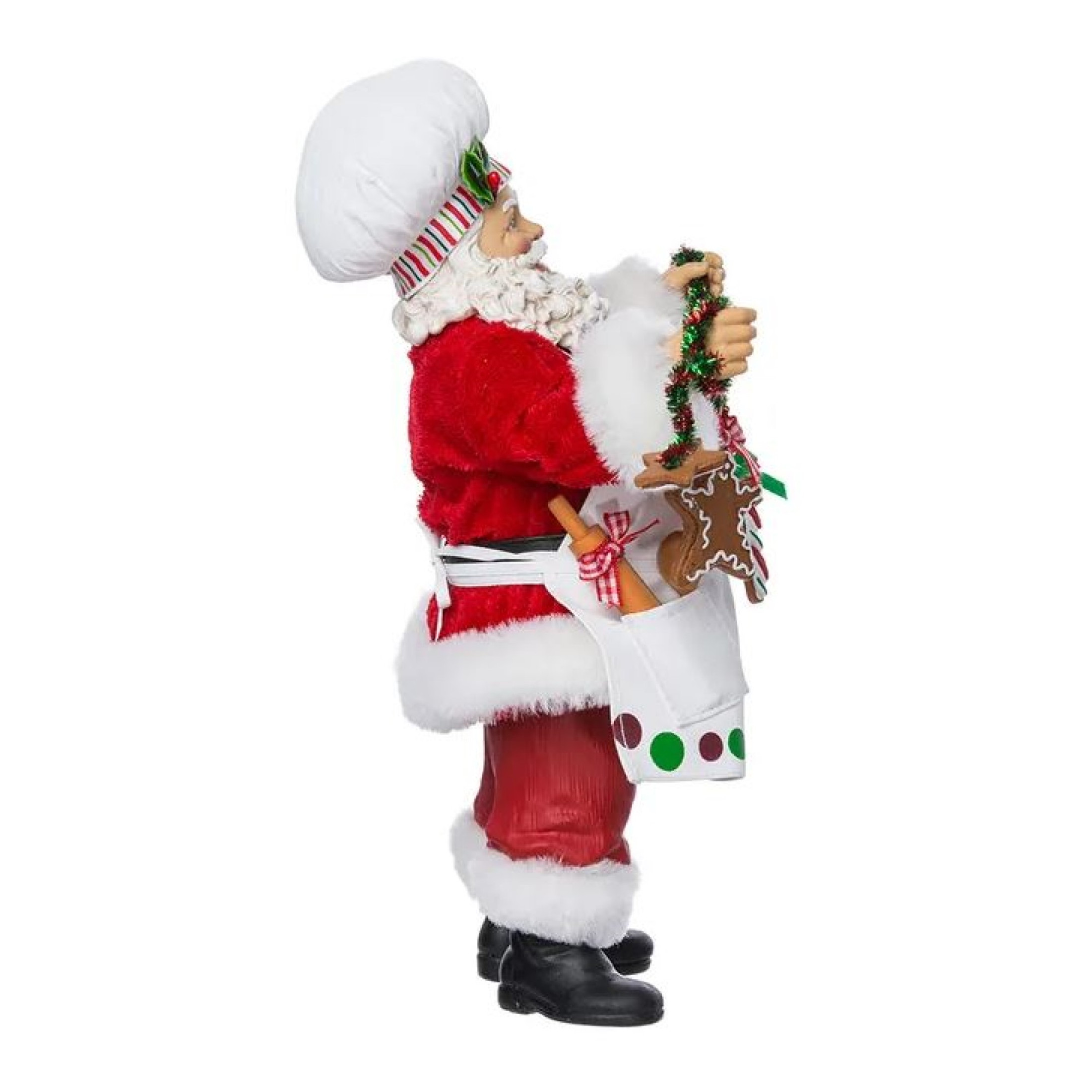 Kurt Adler Fabriche Christmas Figurine, Christmas Chef Santa, 12in