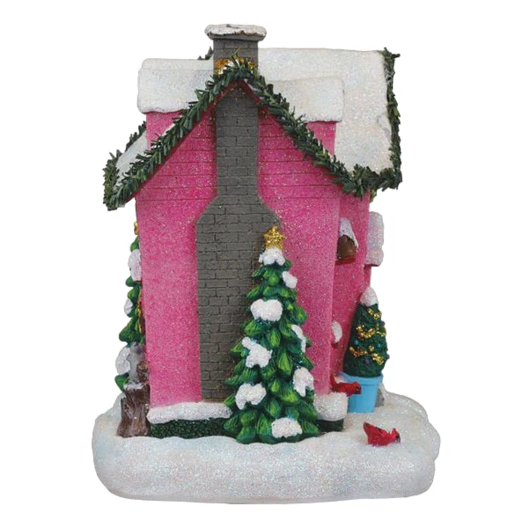 Old World Christmas Resin Lighted Holiday Figurine, Holiday House, 7in