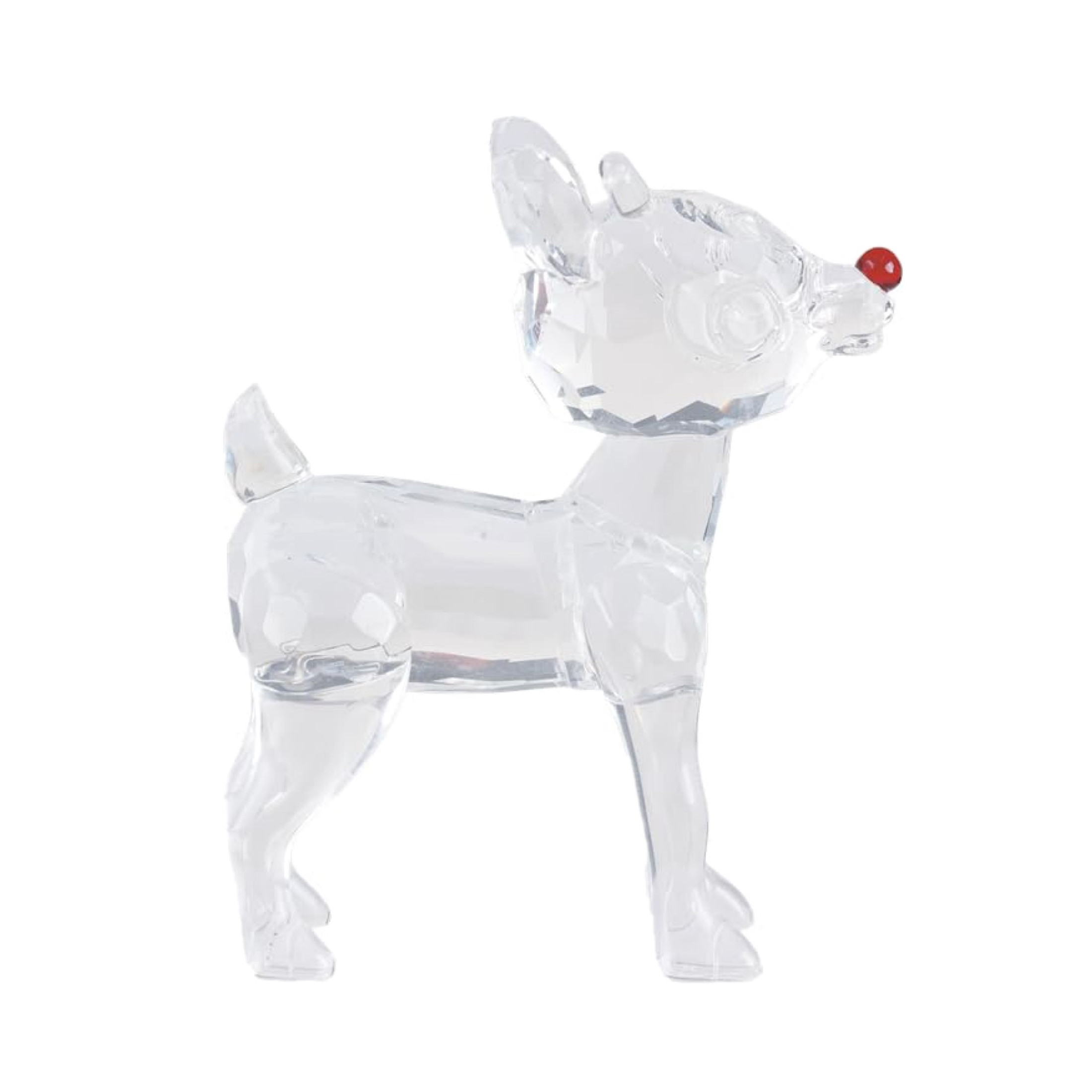 Old World Christmas Crystal Figurine for Holiday Decor, Rudolph