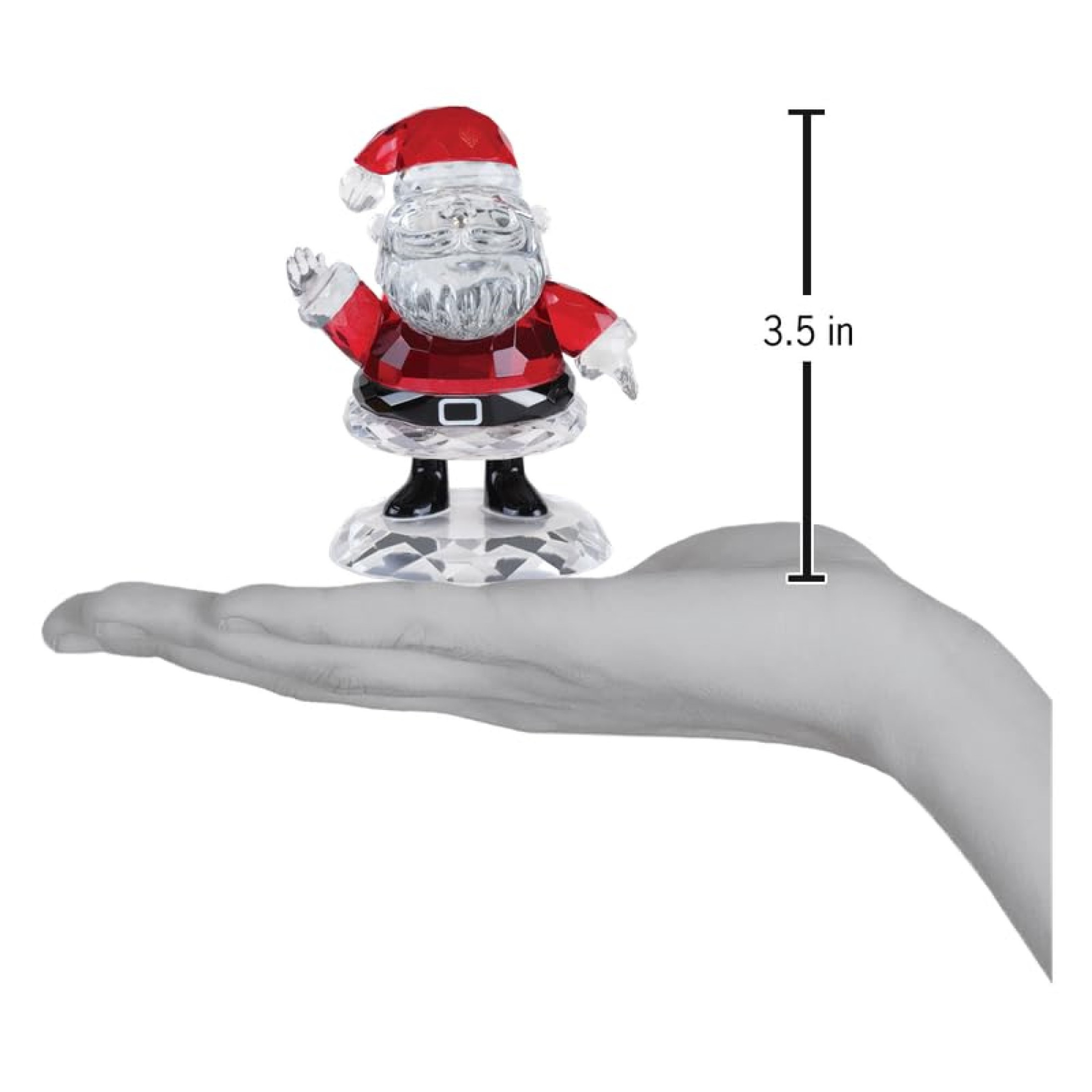 Old World Christmas Crystal Figurine for Holiday Decor, Santa Claus