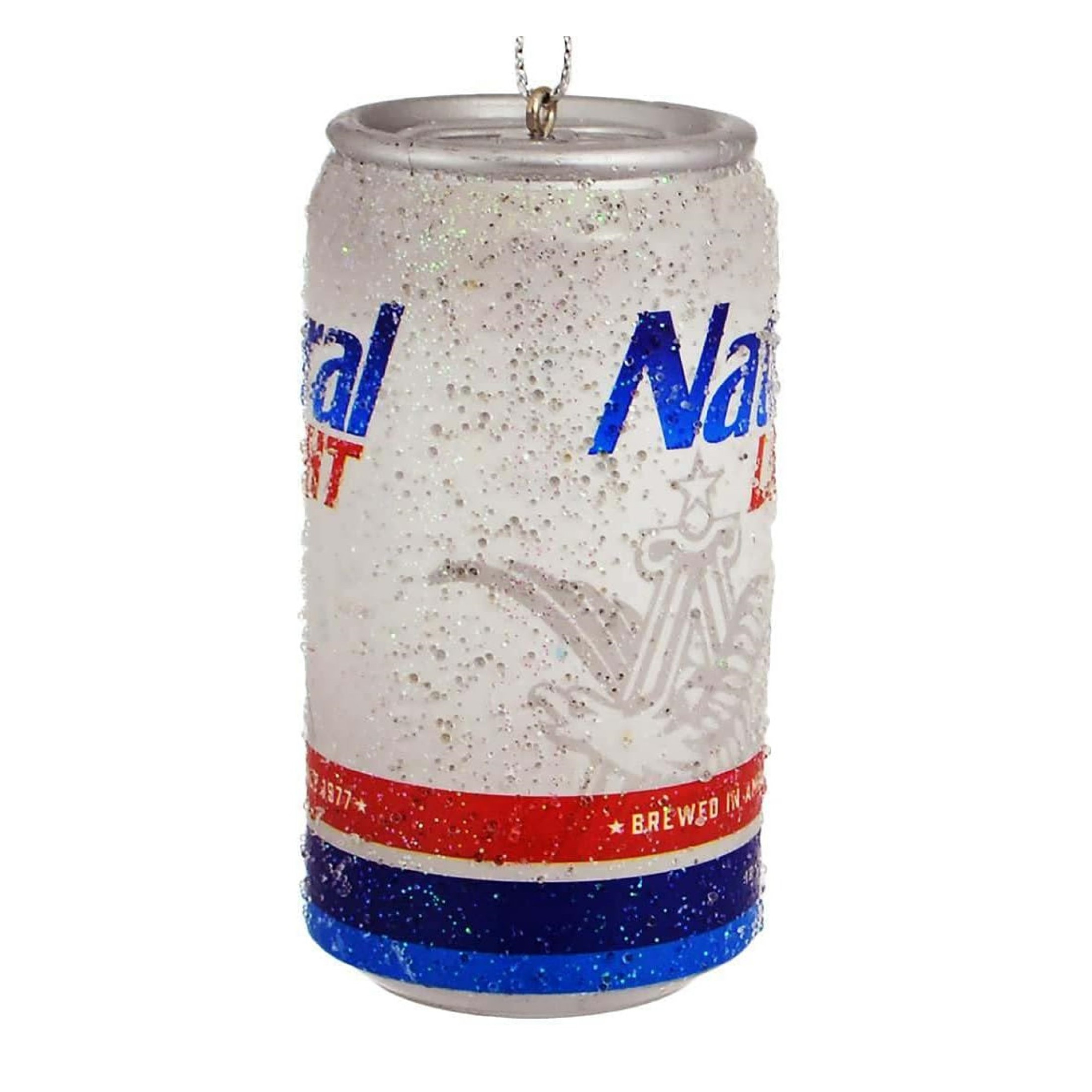 Kurt Adler Plastic Ornament for Christmas Tree, Budweiser Natural Light Can