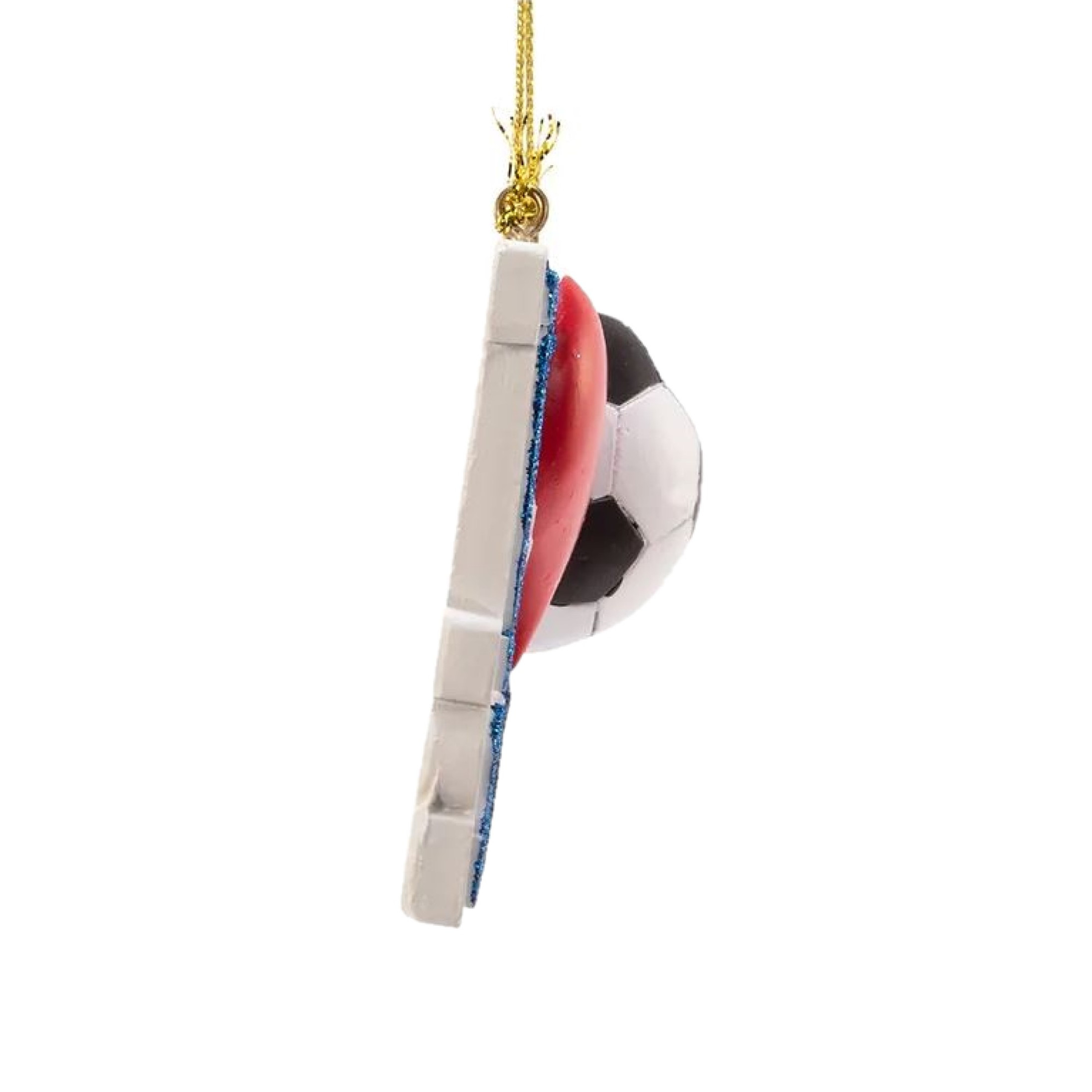 Kurt Adler Resin Ornament for Christmas Tree, I Love Soccer
