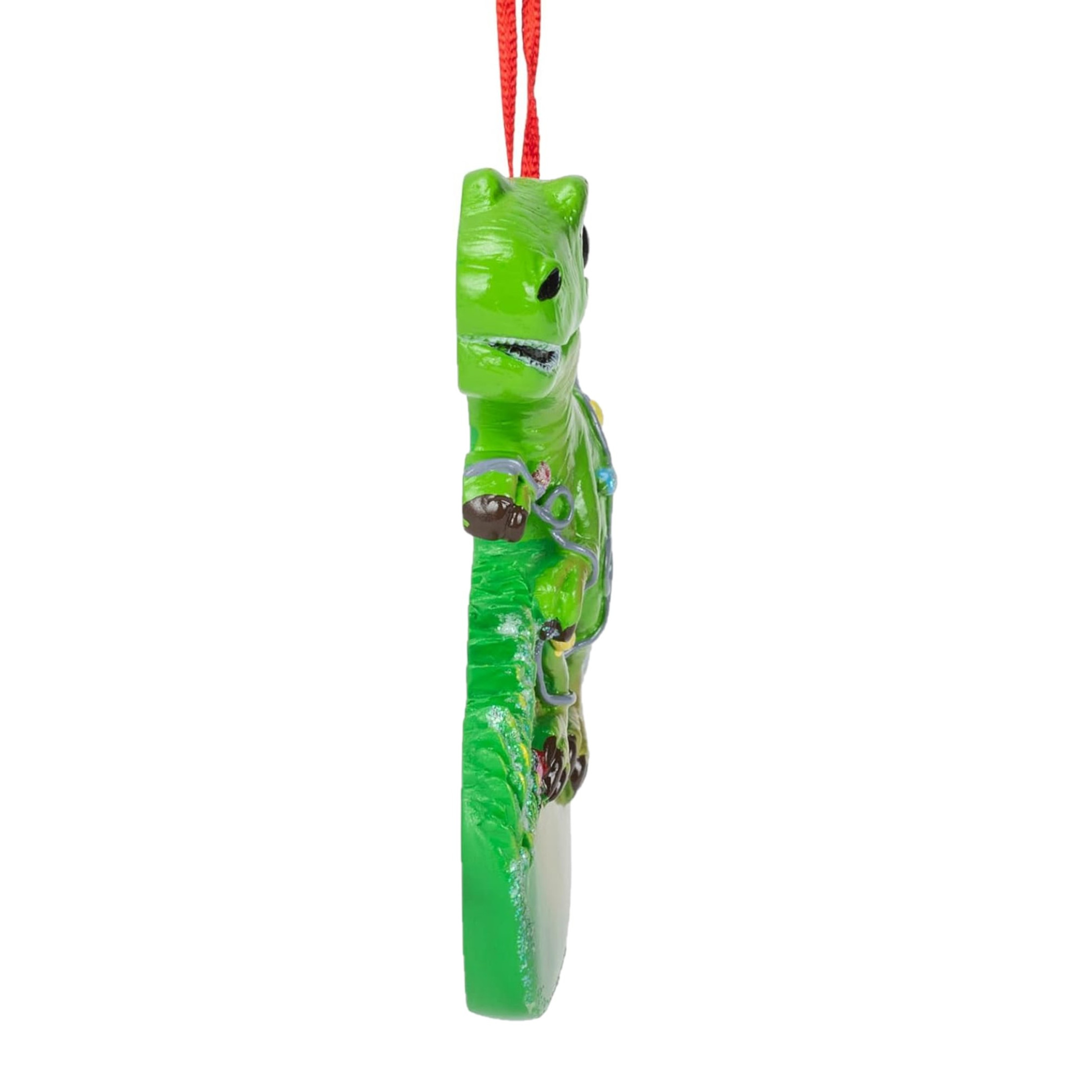 Kurt Adler Resin Ornament for Christmas Tree, T-Rex Dinosaur with Lights