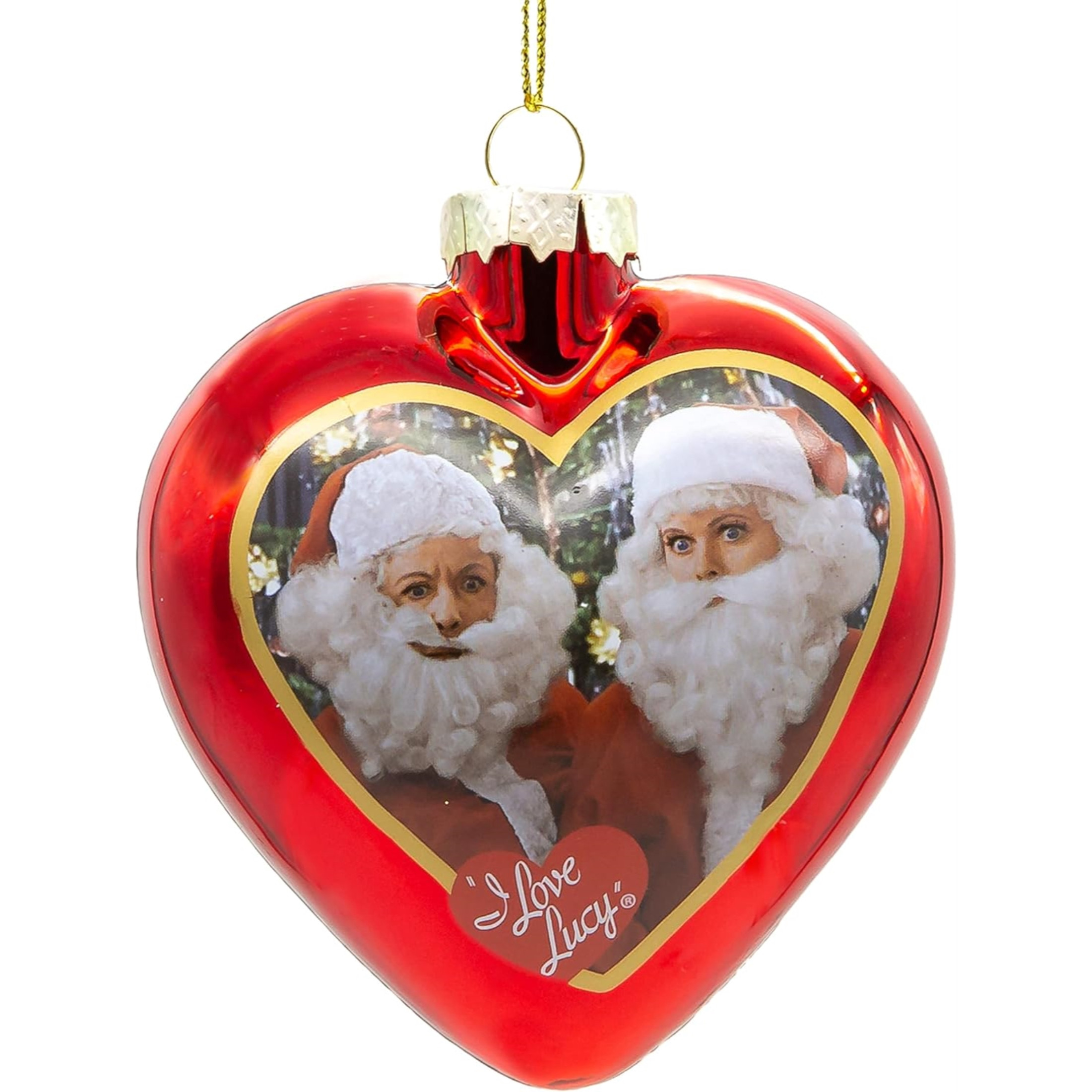 Kurt Adler Glass Ornament for Christmas Tree, Lucy Heart