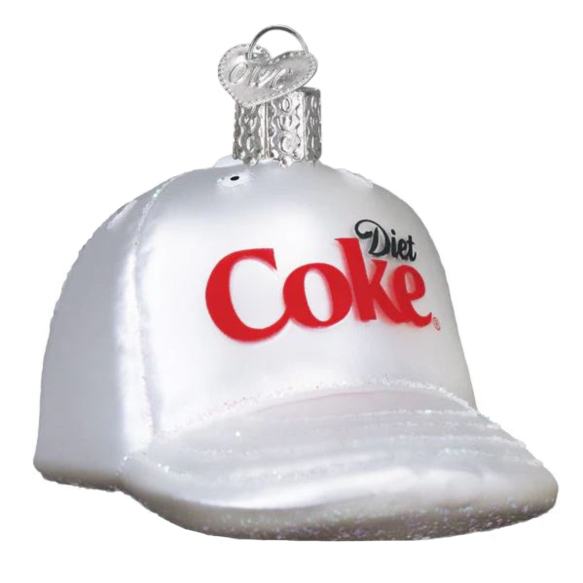 Old World Christmas Blown Glass Ornament for Christmas Tree, Diet Coke Baseball Cap