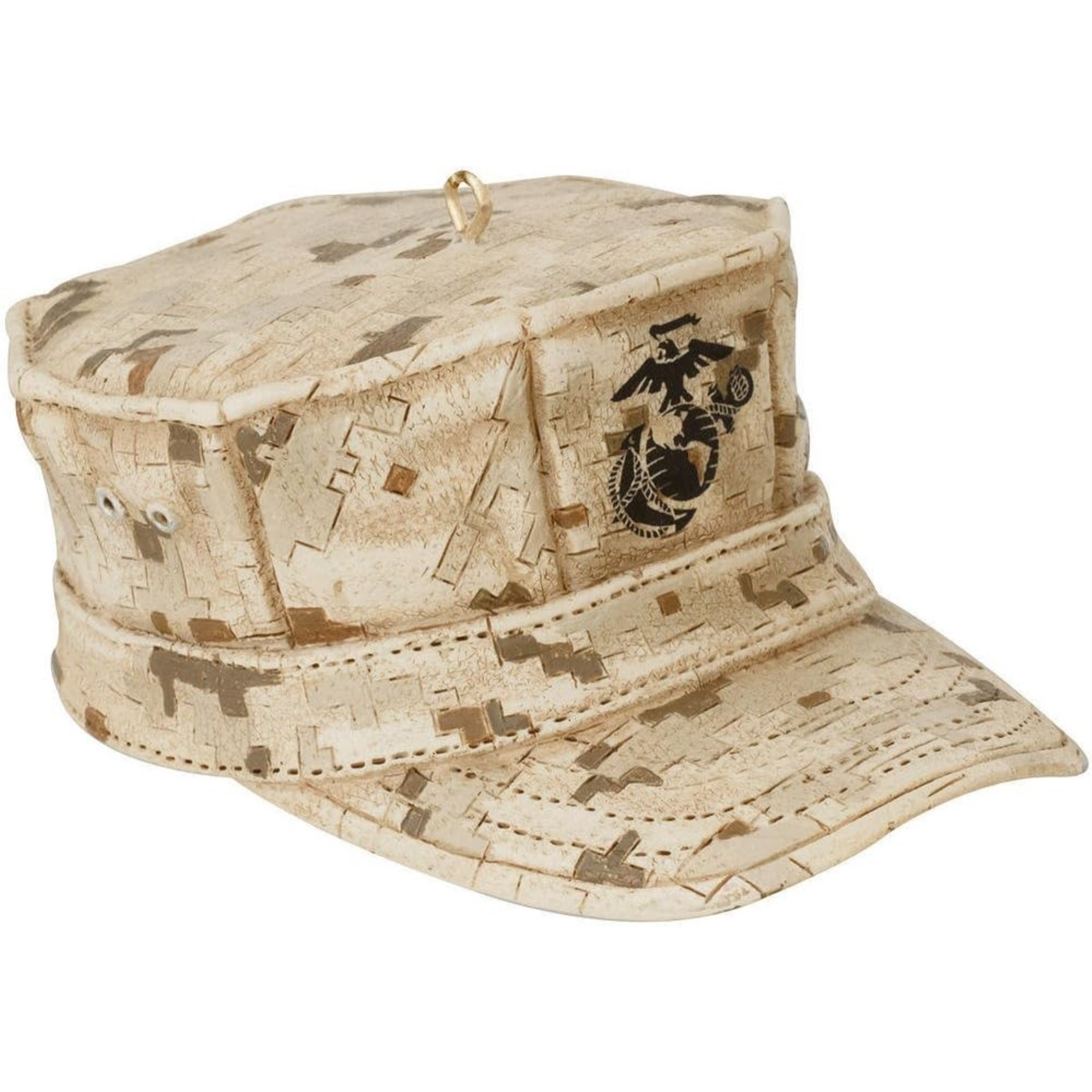 Kurt Adler Resin Ornament for Christmas Tree, U.S. Marine Corp Cap, 3"