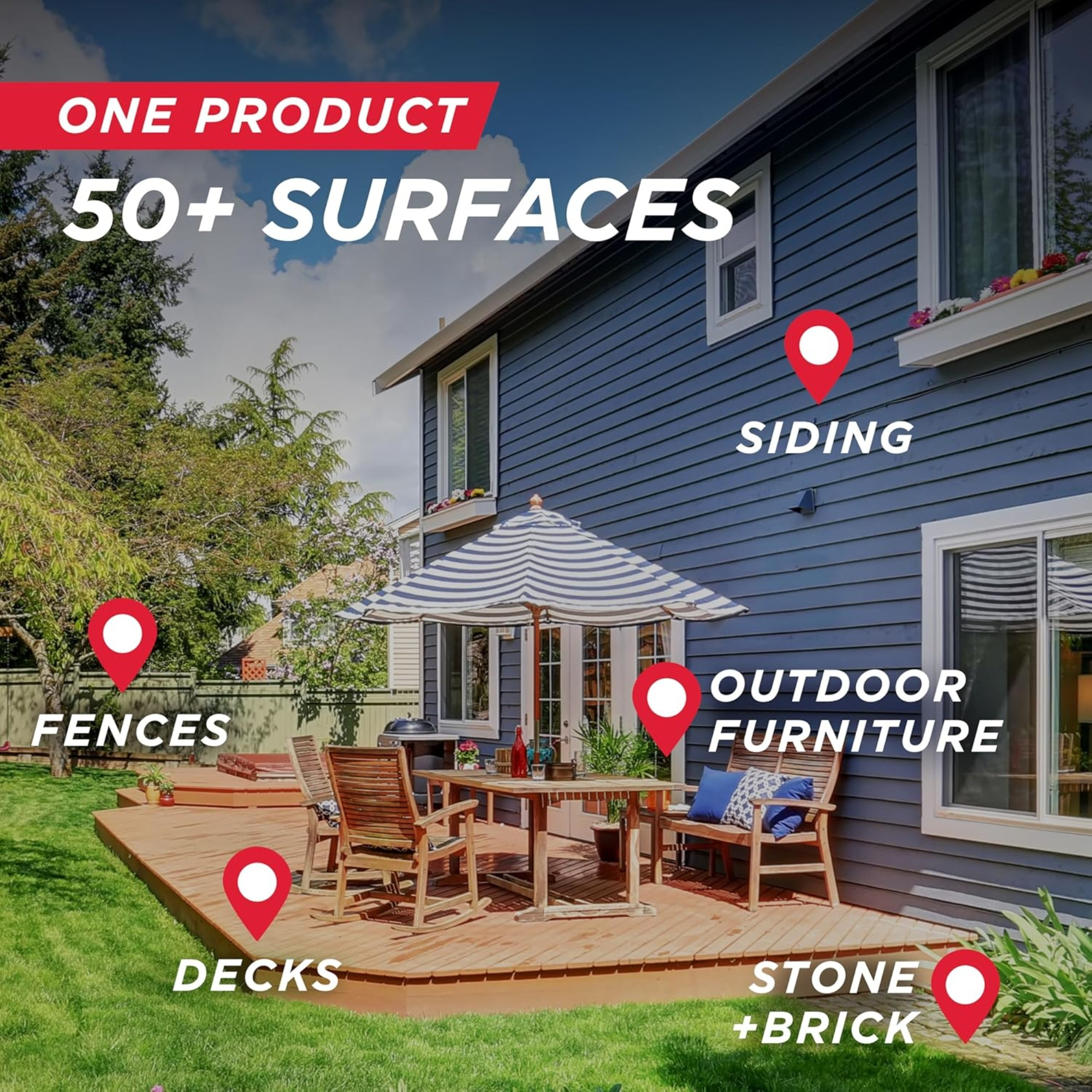 30 SECONDS Outdoor Cleaner for Mold, Mildew, and More, 1 Gallon Concentrate