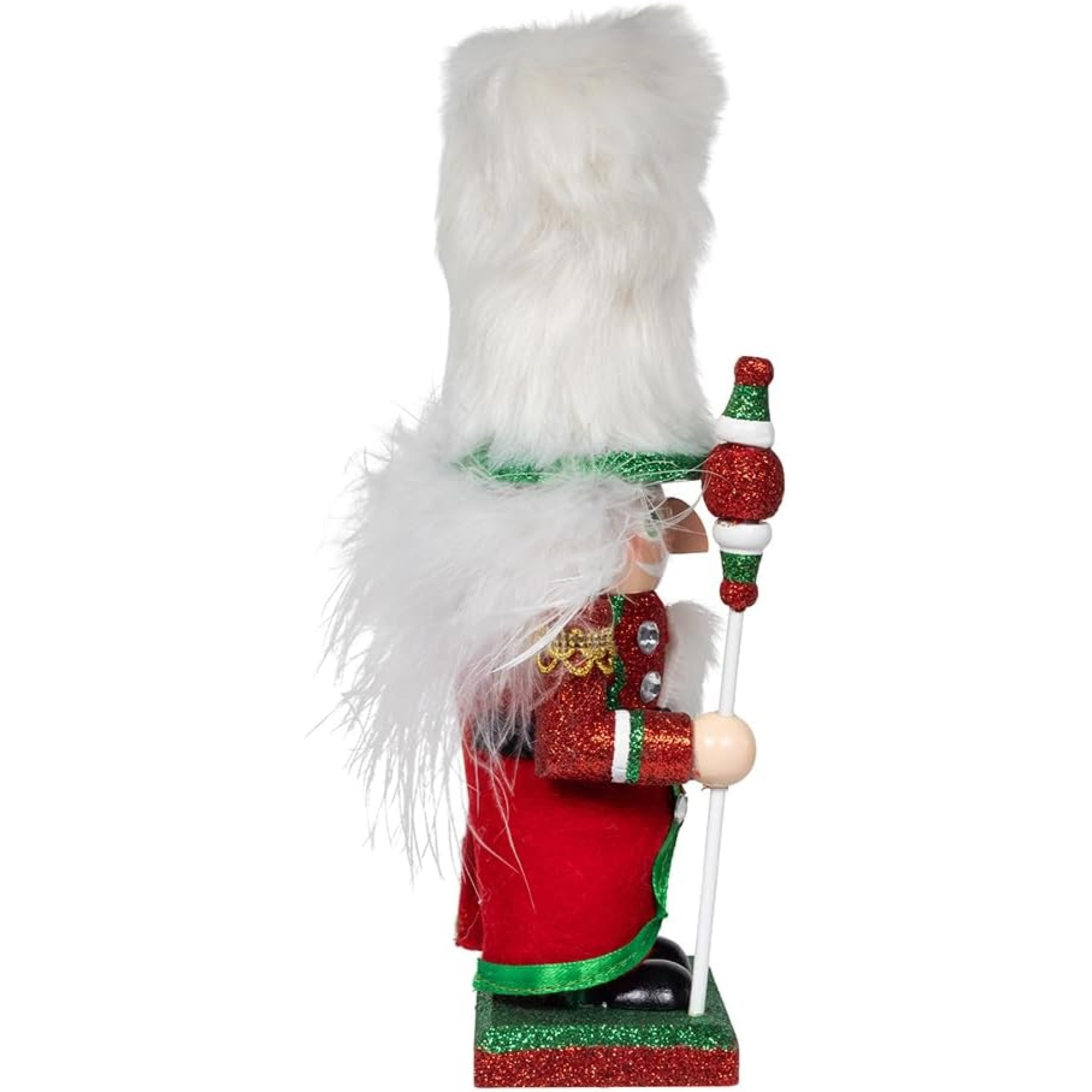 Kurt Adler Hollywood Wooden Nutcracker Collection, Red, Green & White Soldier, 9"