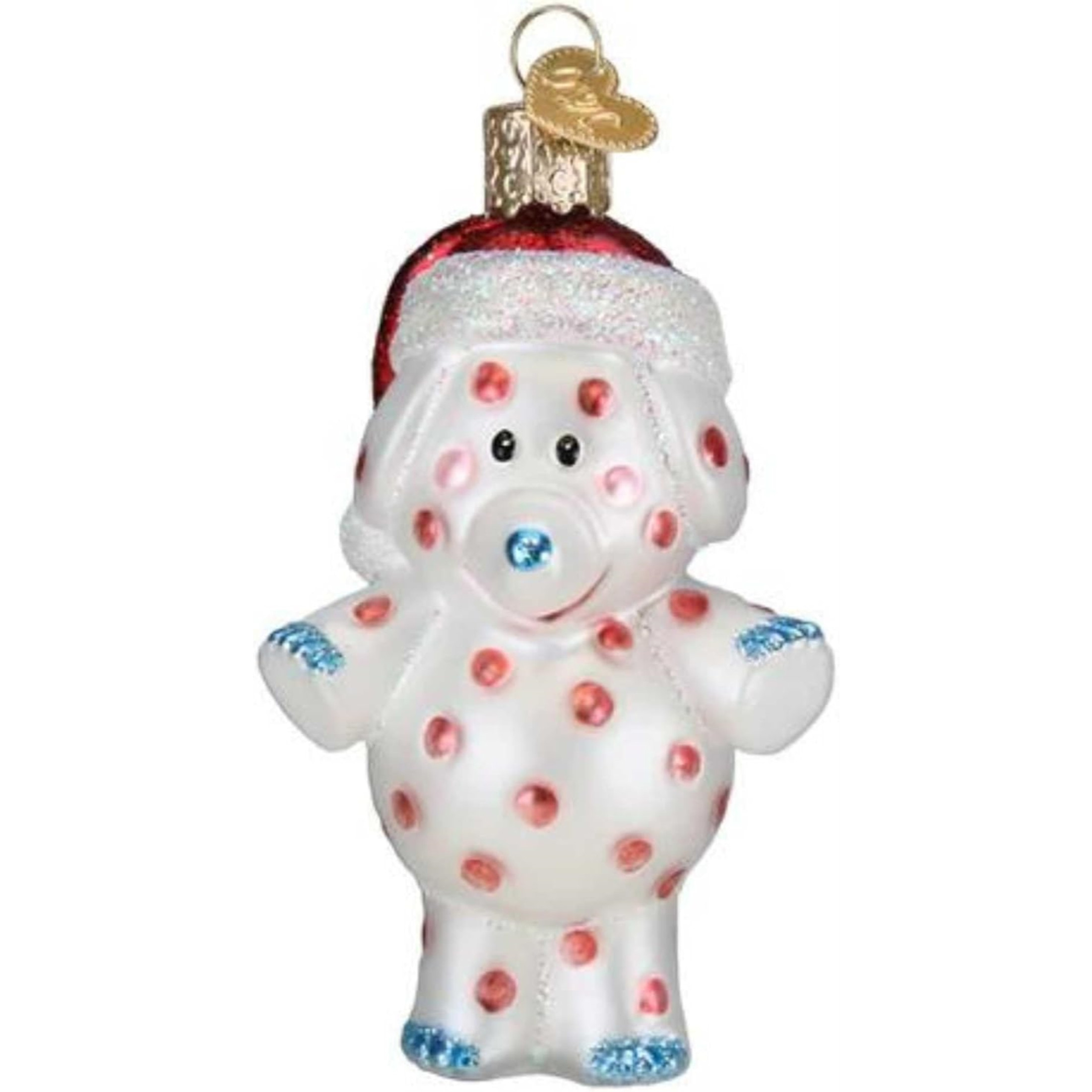 Old World Christmas Blown Glass Ornament for Christmas Tree, Spotted Elephant