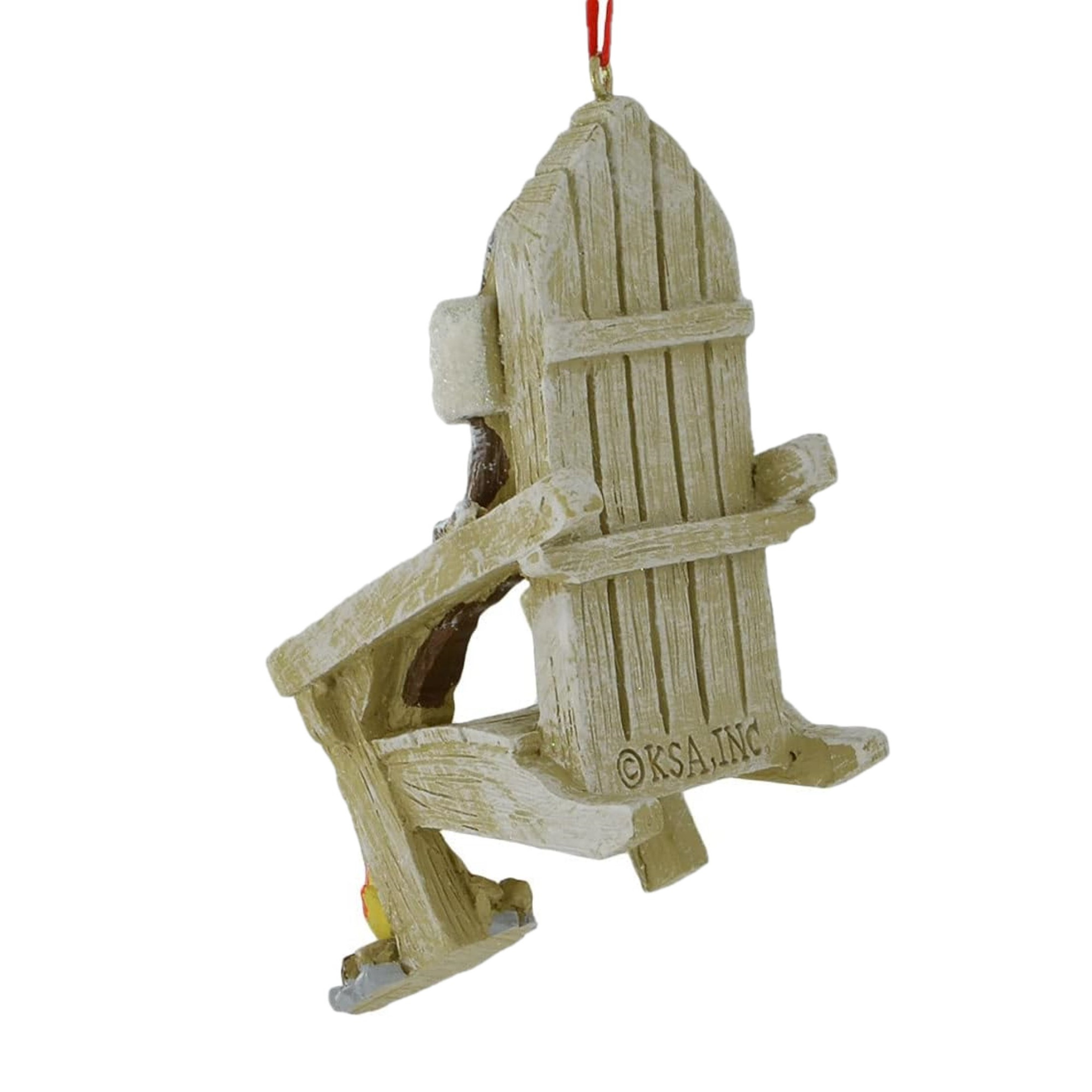 Kurt Adler Resin Ornament for Christmas Tree, Adirondack Chair & S'mores