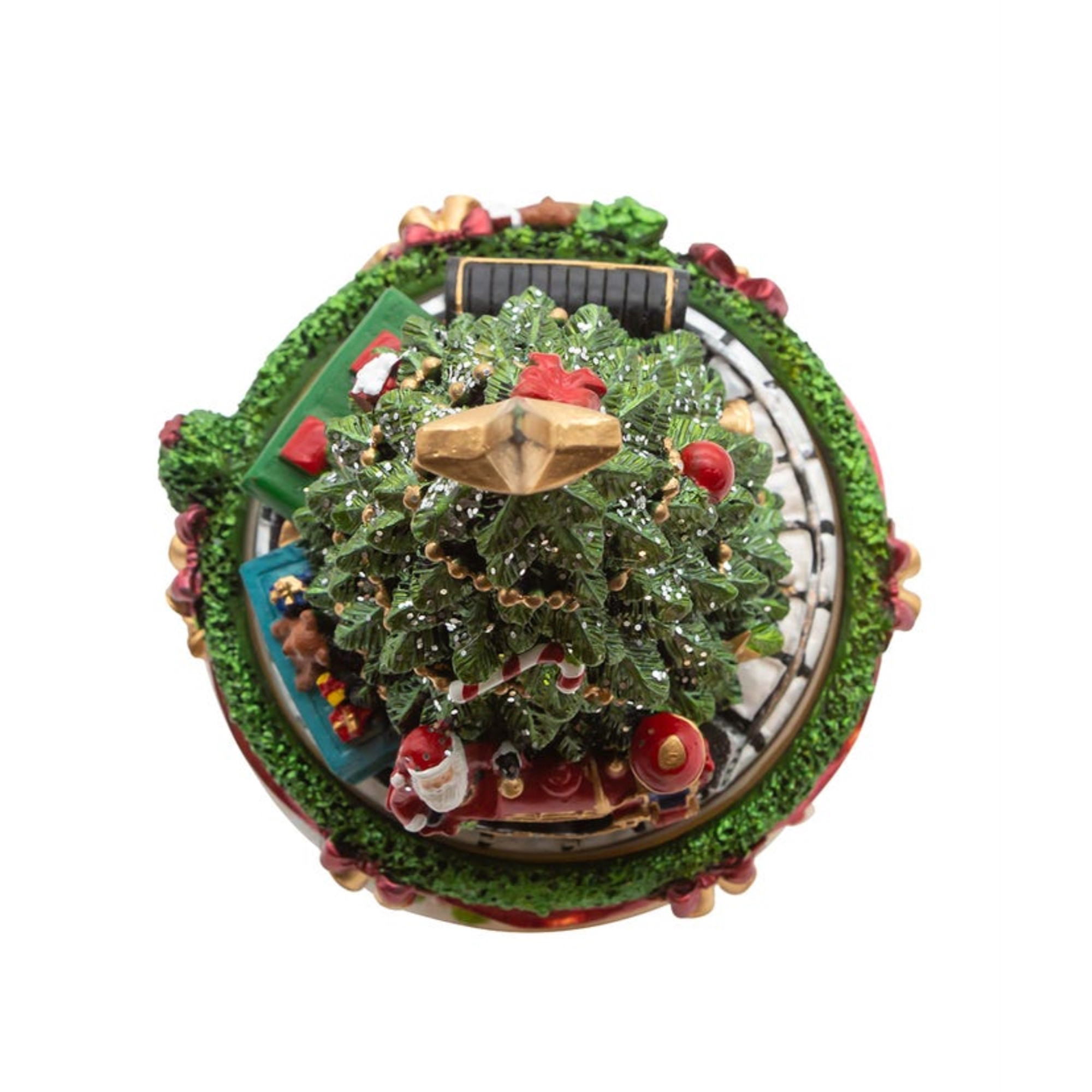 Kurt Adler Musical Wind-Up Table Piece, 6" Revolving Christmas Tree Plays "O Christmas Tree"