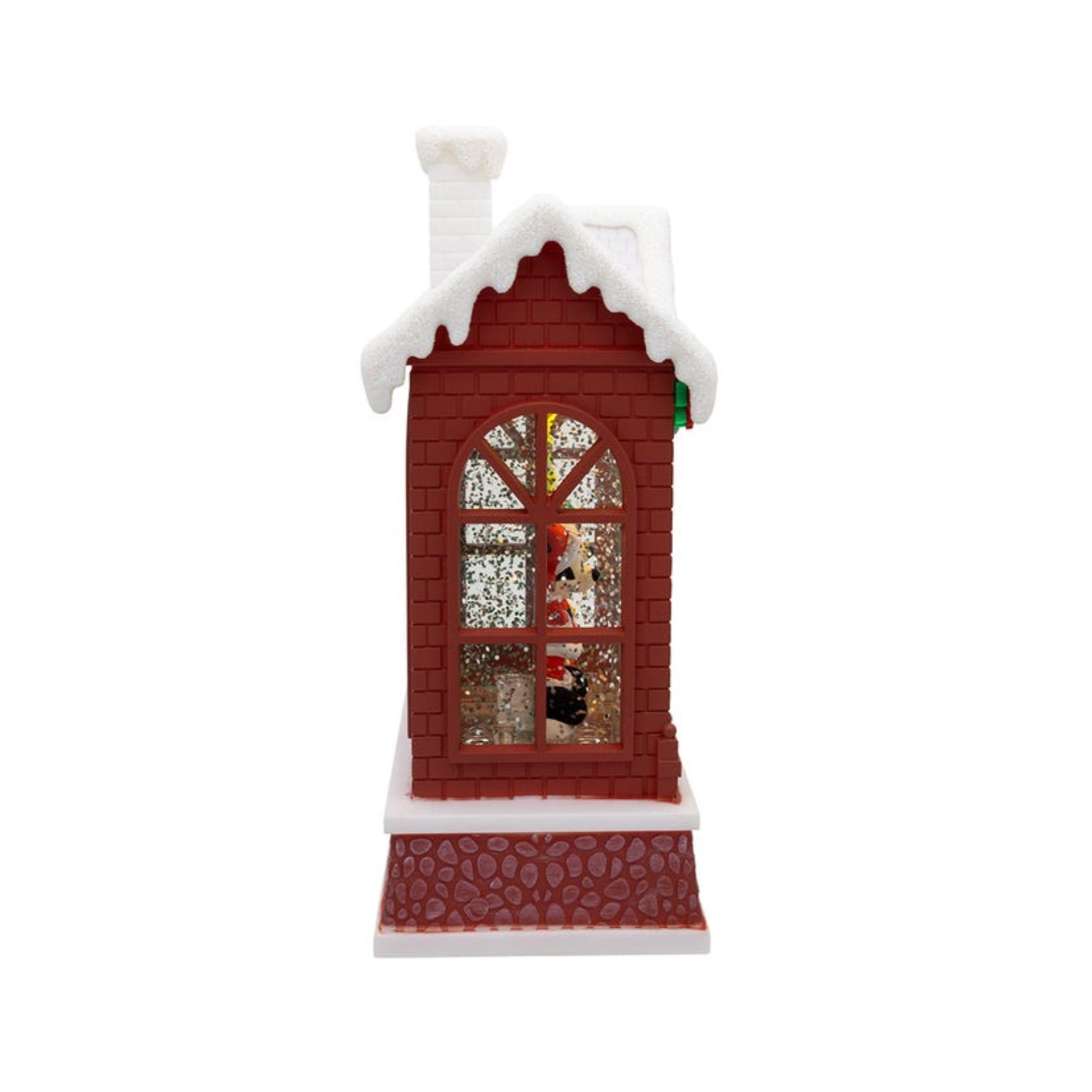 Kurt Adler Battery Operated Disney© Light-Up Mickey Santa Lantern, 7.5"