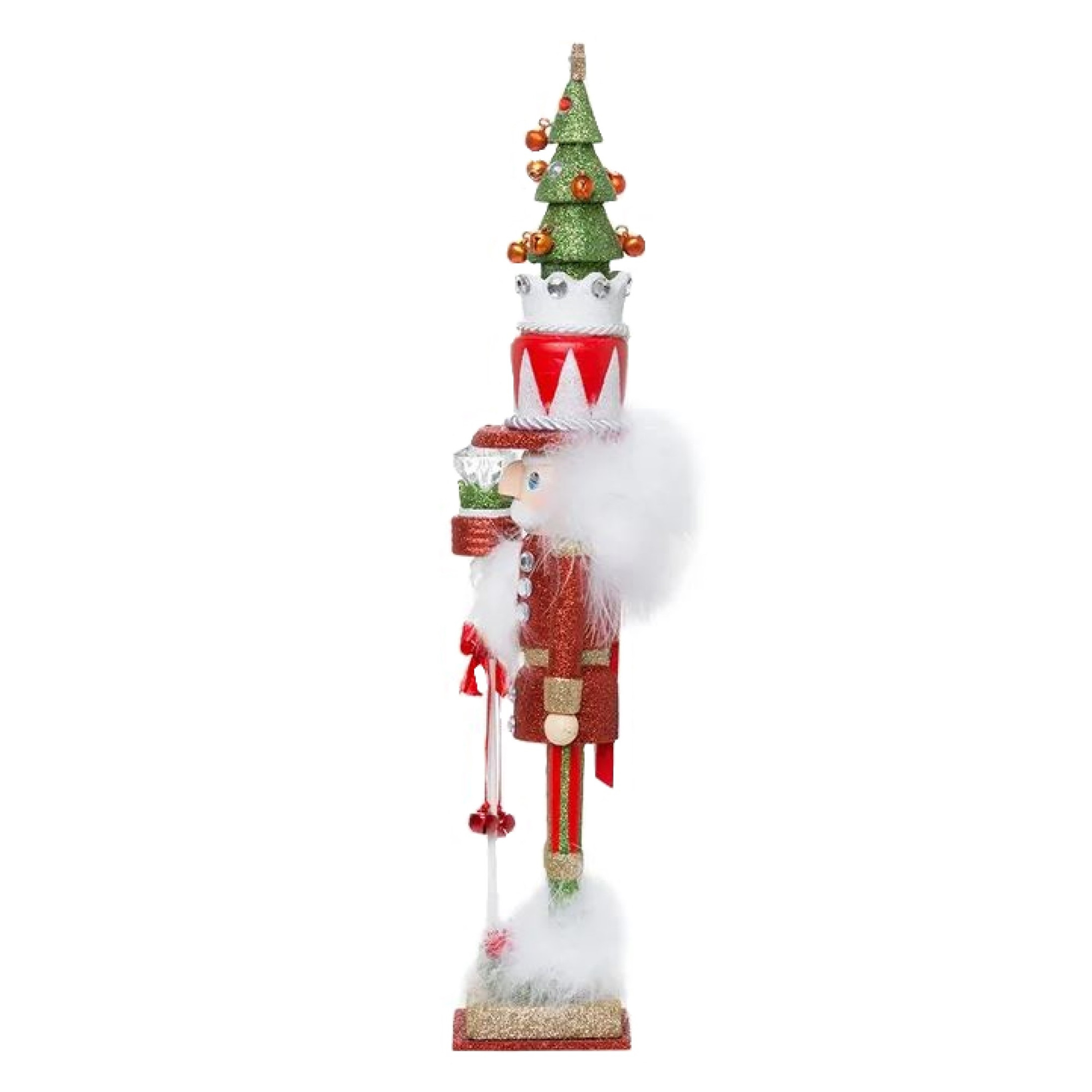 Kurt Adler Hollywood Nutcracker, Red & Green Tree Hat, 15in