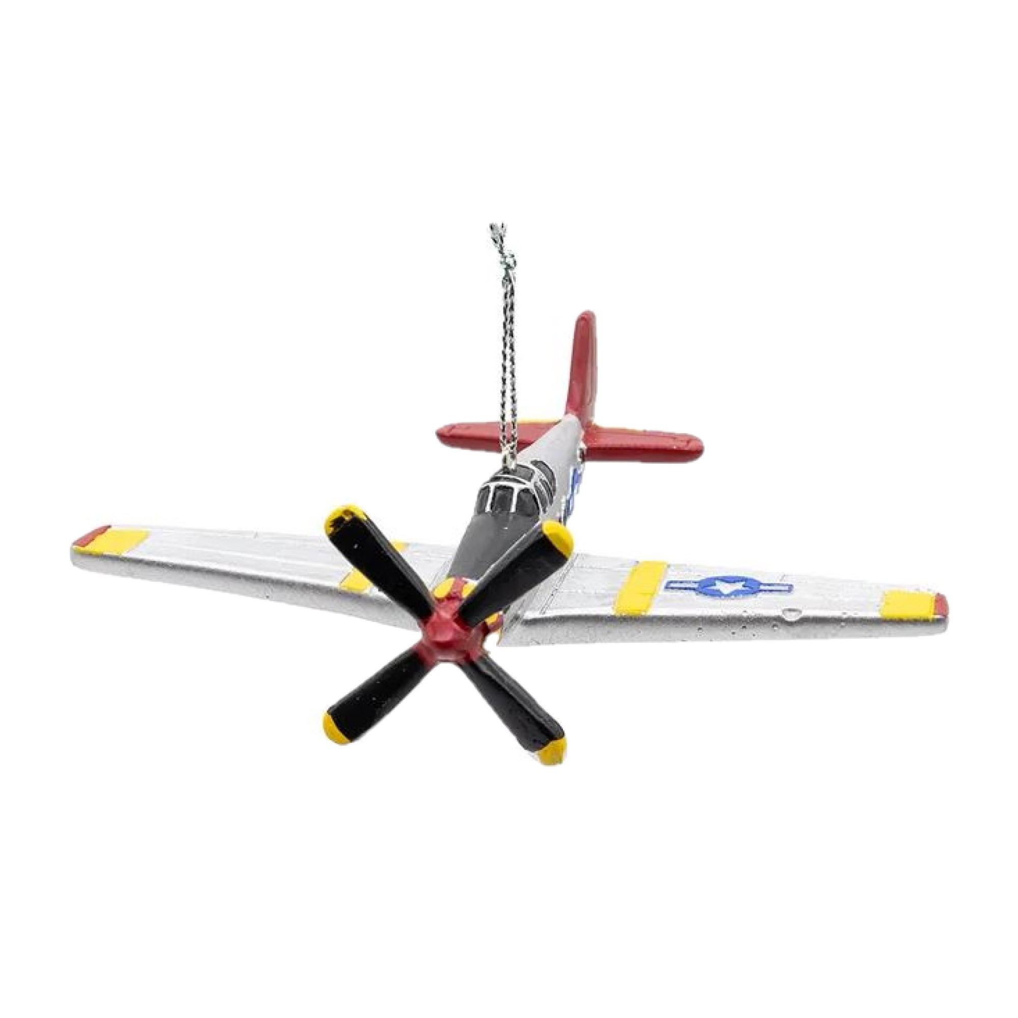 Kurt Adler Resin Ornament for Christmas Tree, Tuskegee Airplane