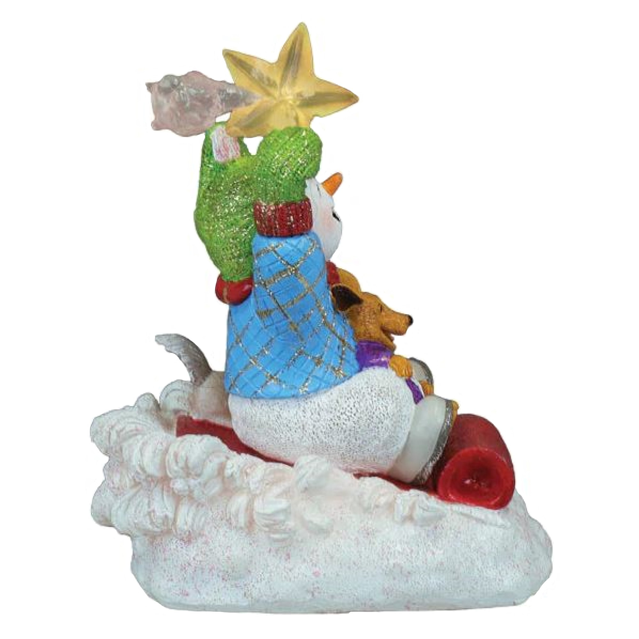 Old World Christmas Resin Lighted Holiday Figurine, Star Powered Snow Boy, 5.5in