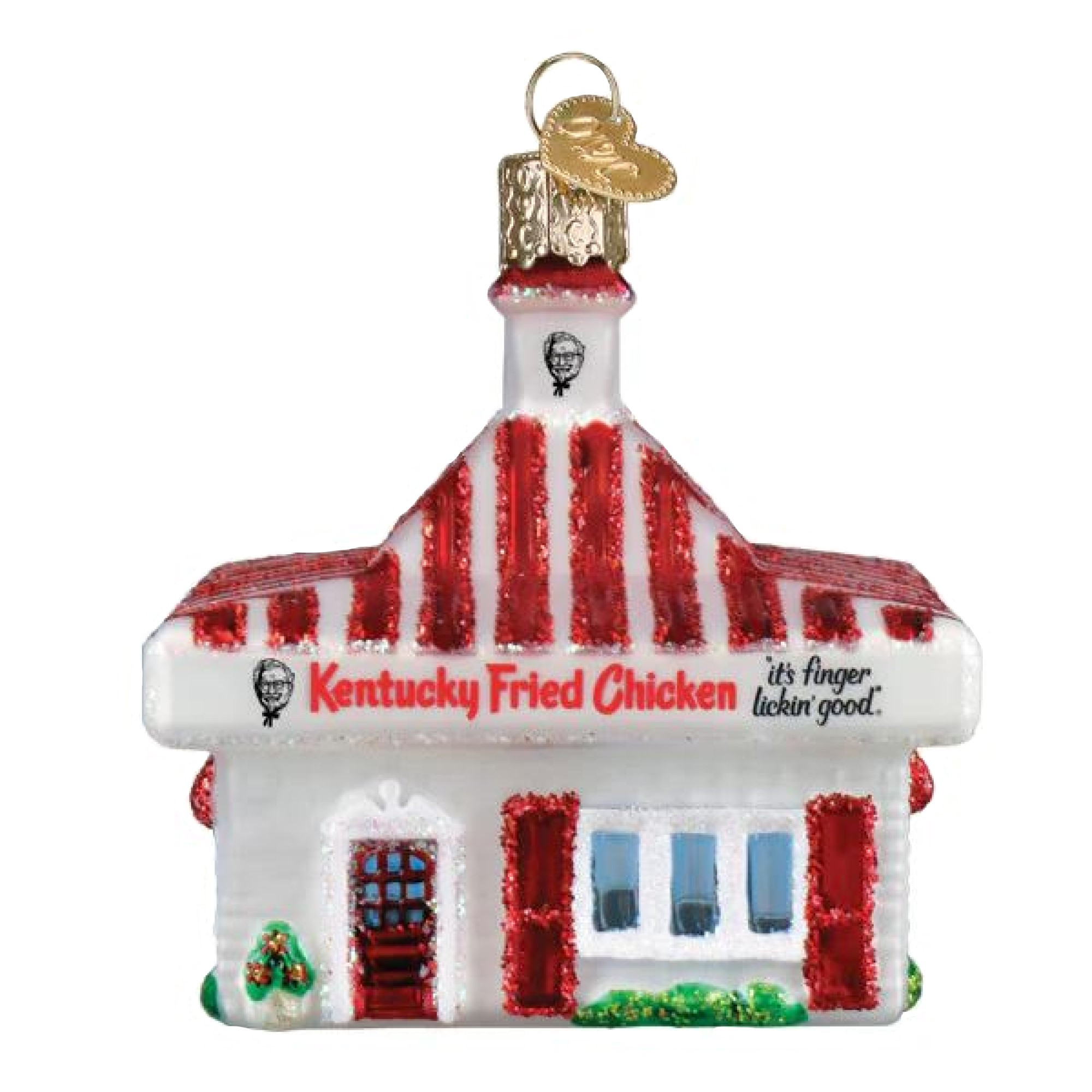 Old World Christmas Blown Glass Ornament for Christmas Tree, KFC Resturant