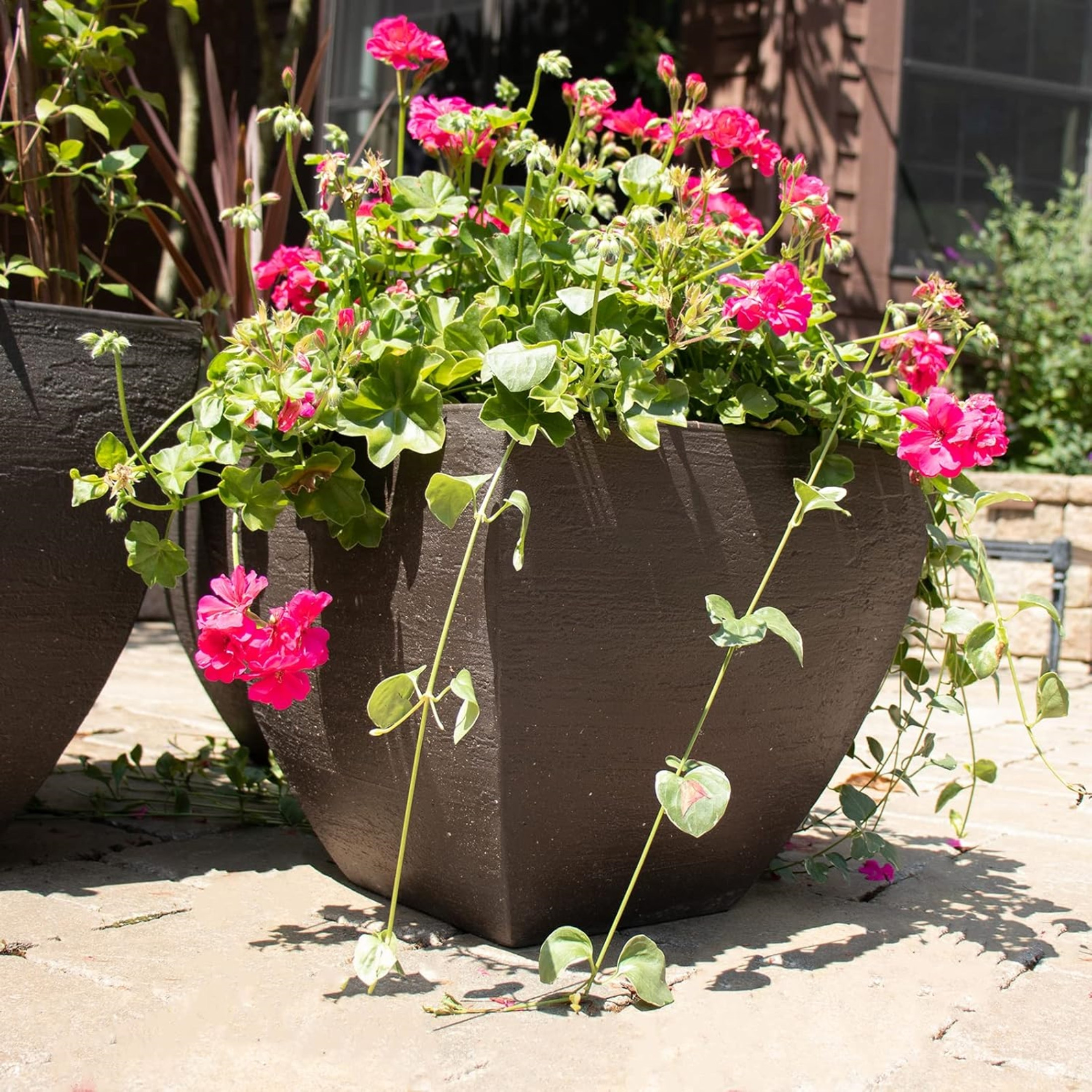 Tusco Products Modern Short Square Planter
