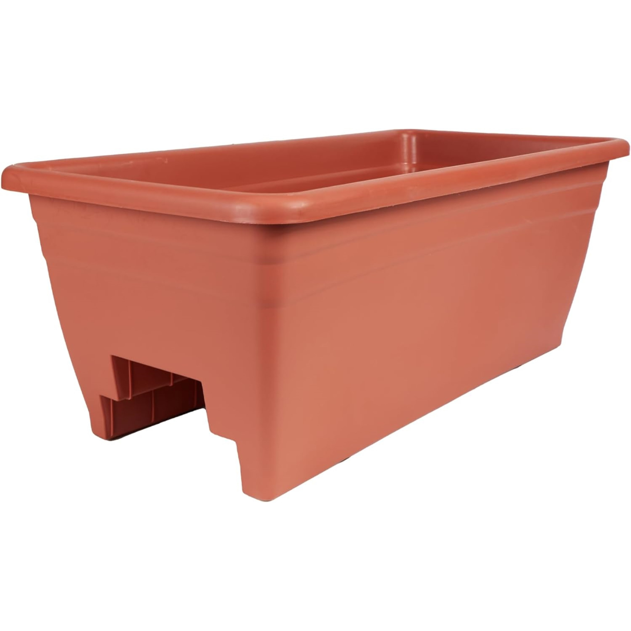 The HC Companies Plastic Deck Rail Rectangular Planter