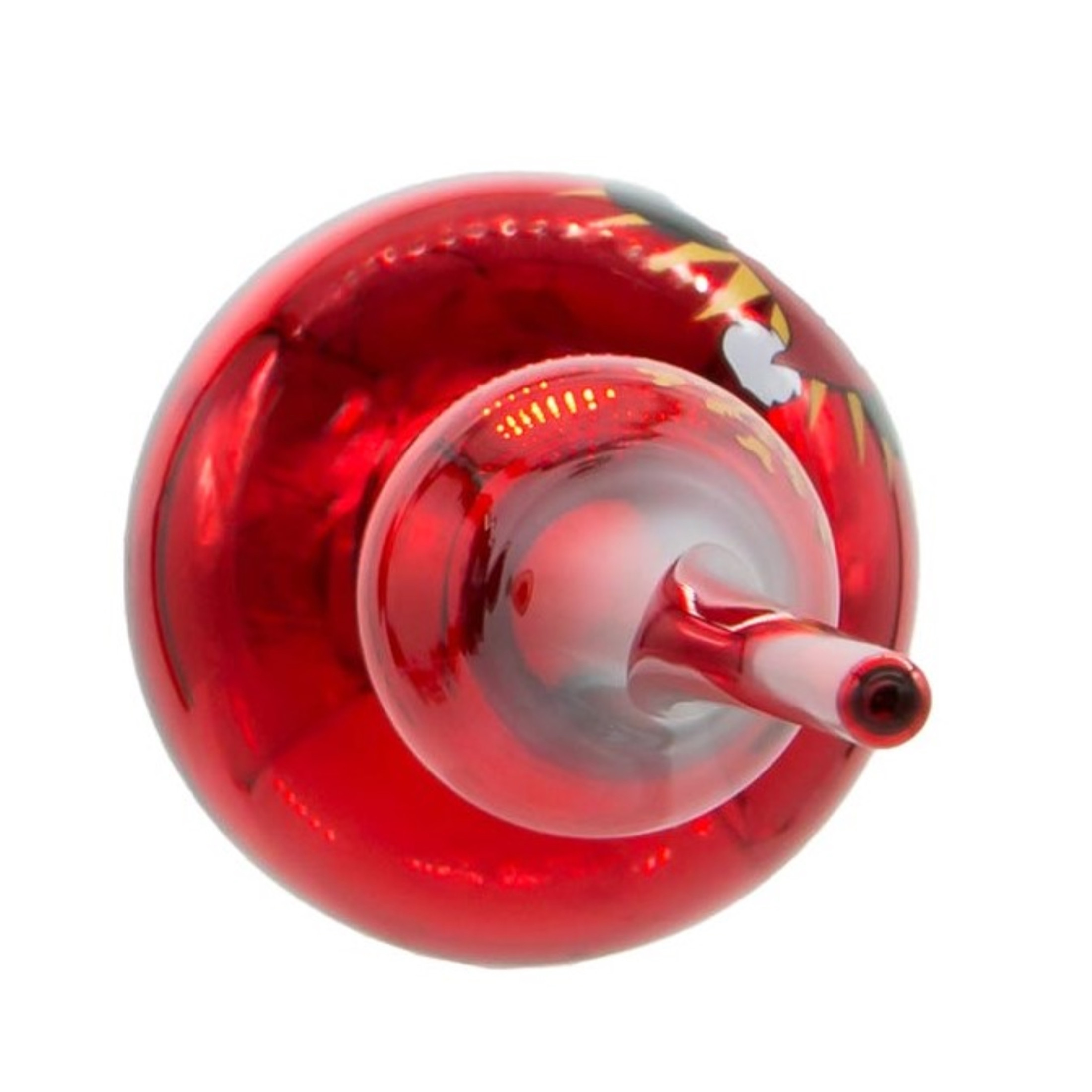 Kurt Adler Unlit Christmas Tree Treetop, Mickey Mouse Finial, Glass, Red, 12"