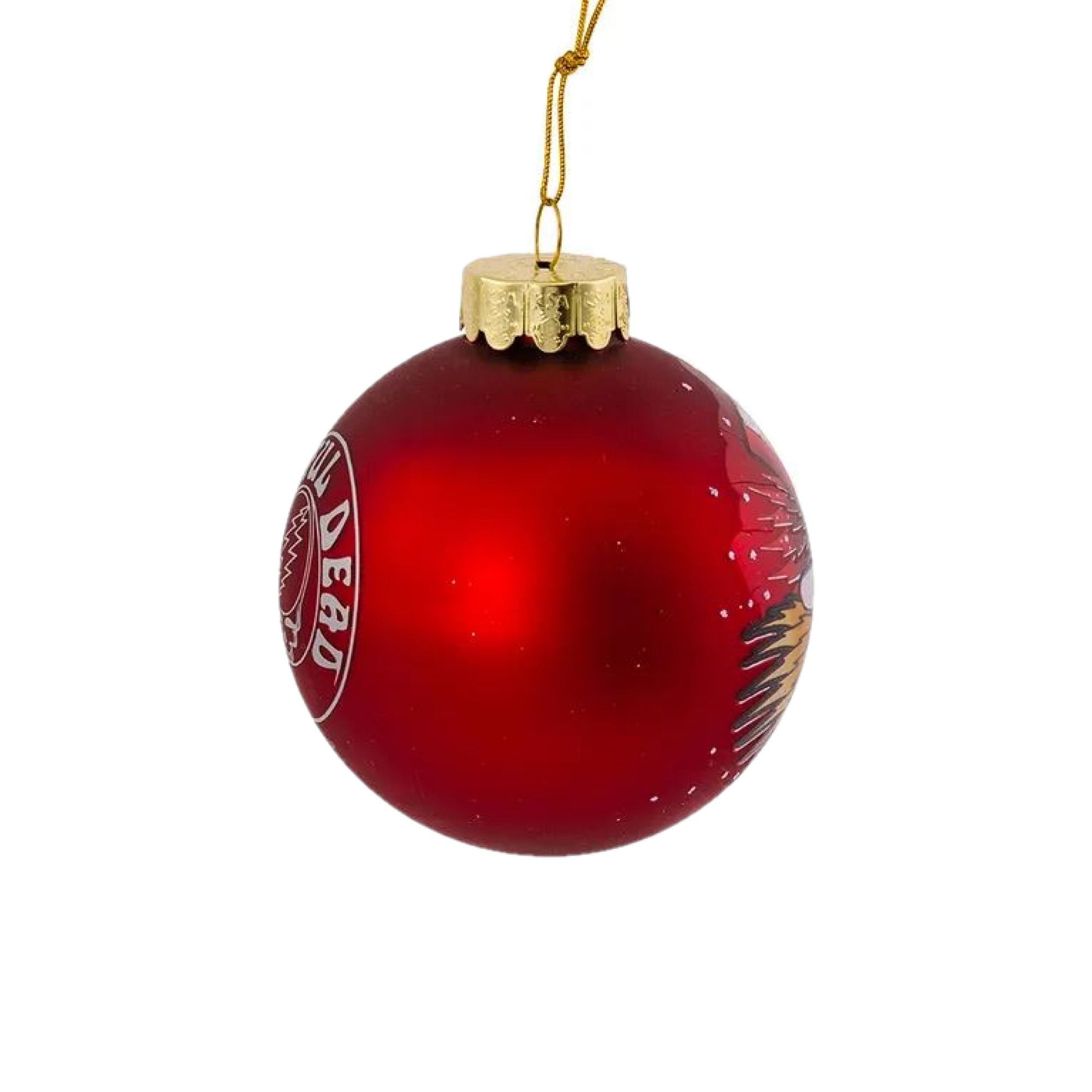 Kurt Adler Glass Ball Ornament for Christmas Tree, Grateful Dead