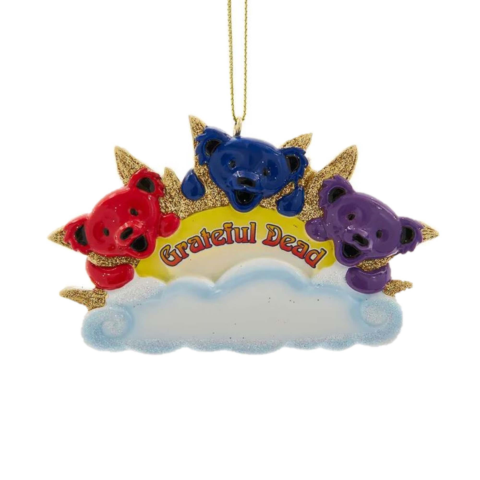 Kurt Adler Resin Ornament for Christmas Tree, Grateful Dead Three Bears