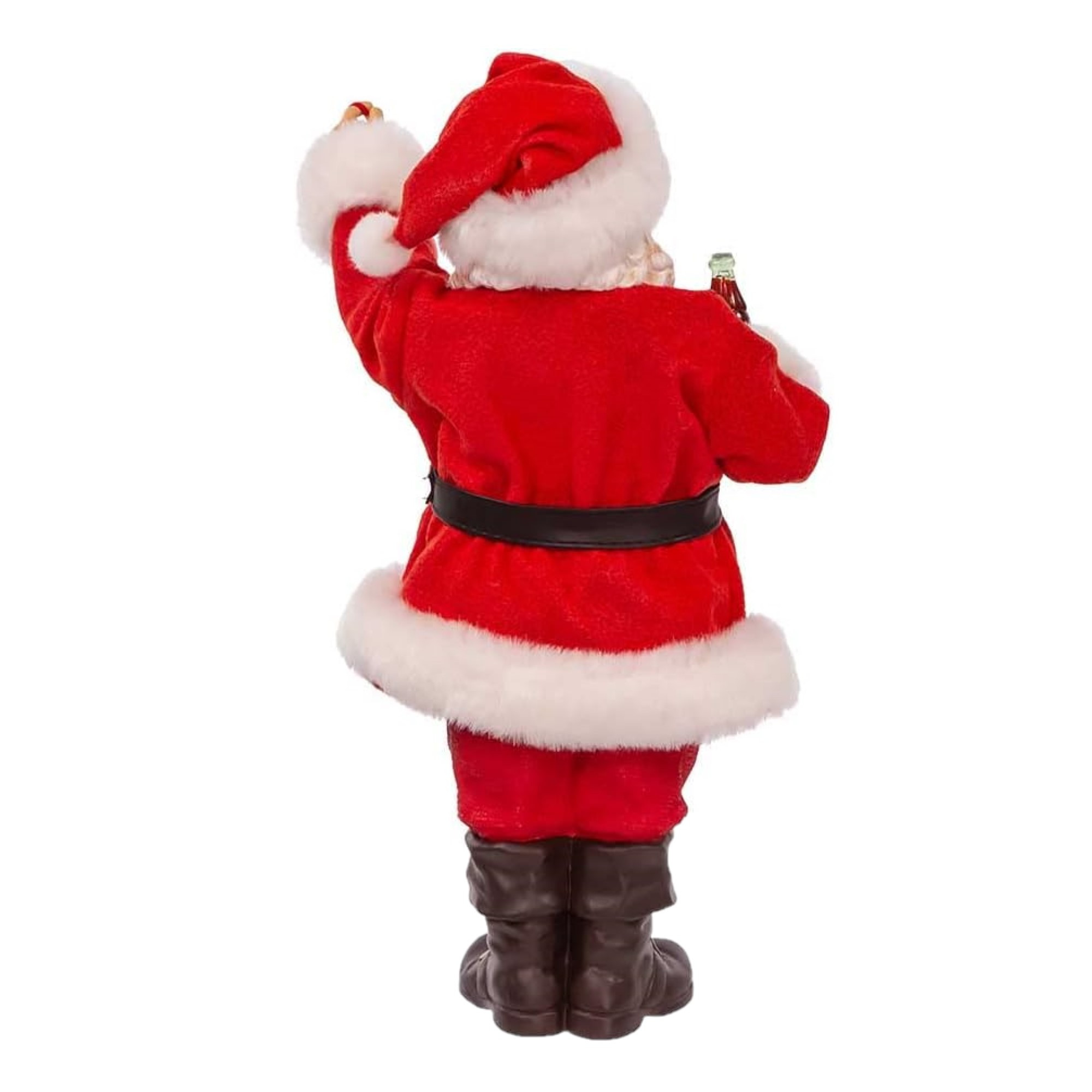 Kurt Adler Resin Christmas Tabletop Figurine, Coca-Cola Santa Holding Ornament, 9.5in