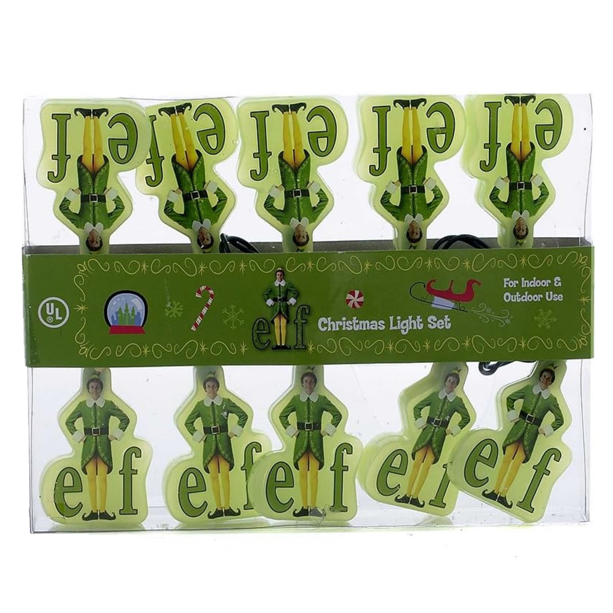 Kurt Adler Indoor/Outdoor UL 10-Light Elf the Movie Light Set, 12ft