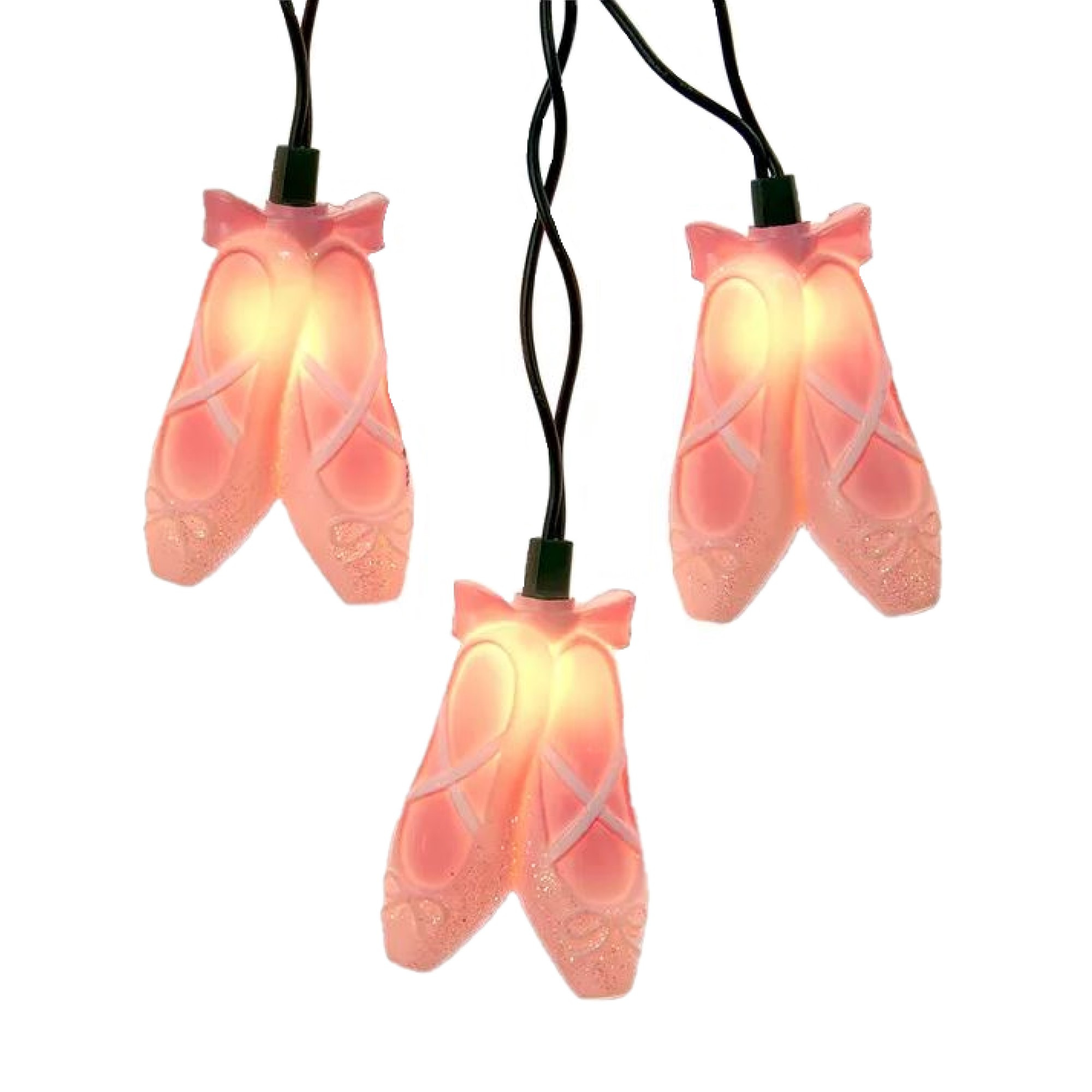 Kurt Adler Indoor/Outdoor UL 10-Light Ballet Slippers Light Set, 9ft
