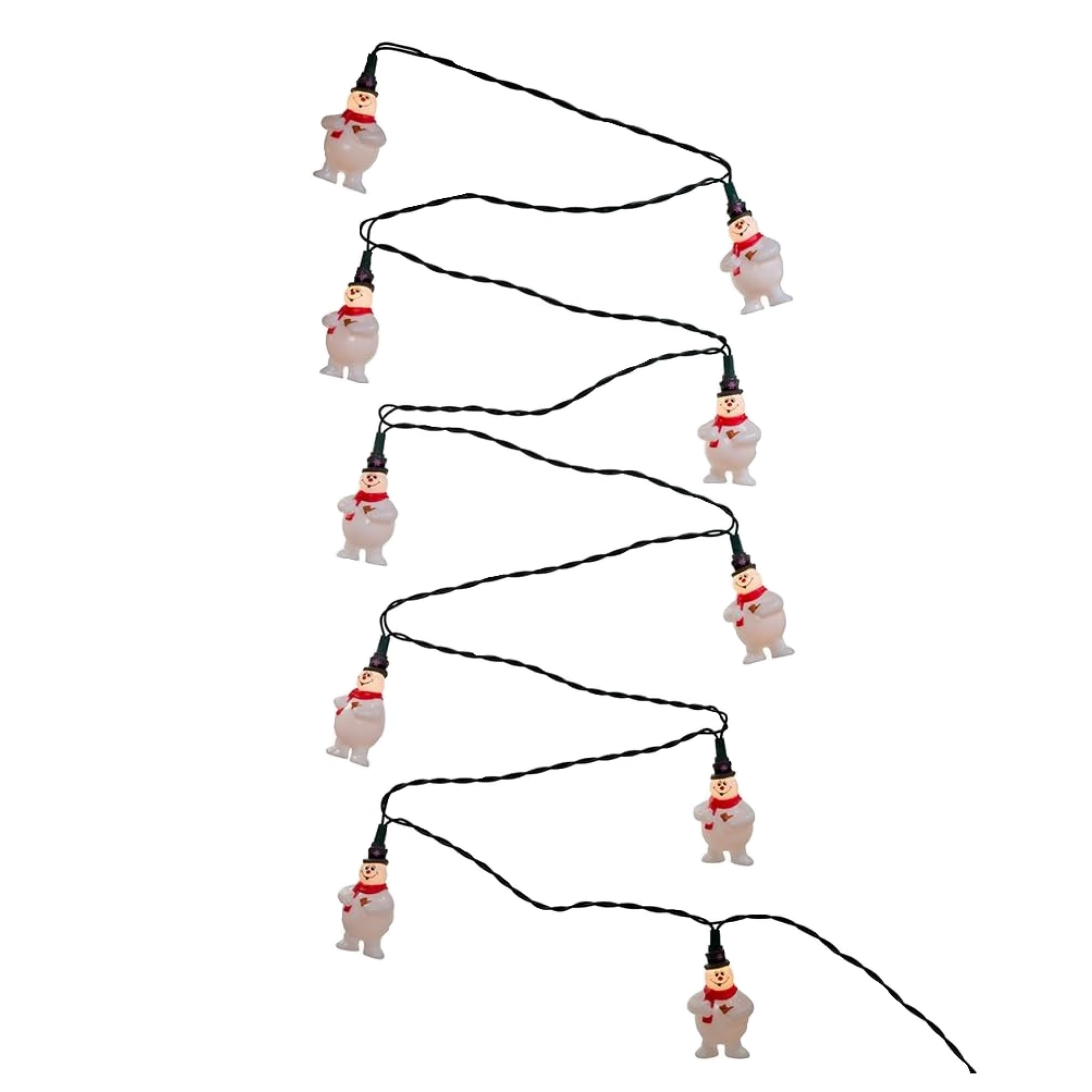 Kurt Adler Indoor/Outdoor UL 10-Light Frosty the Snowman Light Set, 9ft