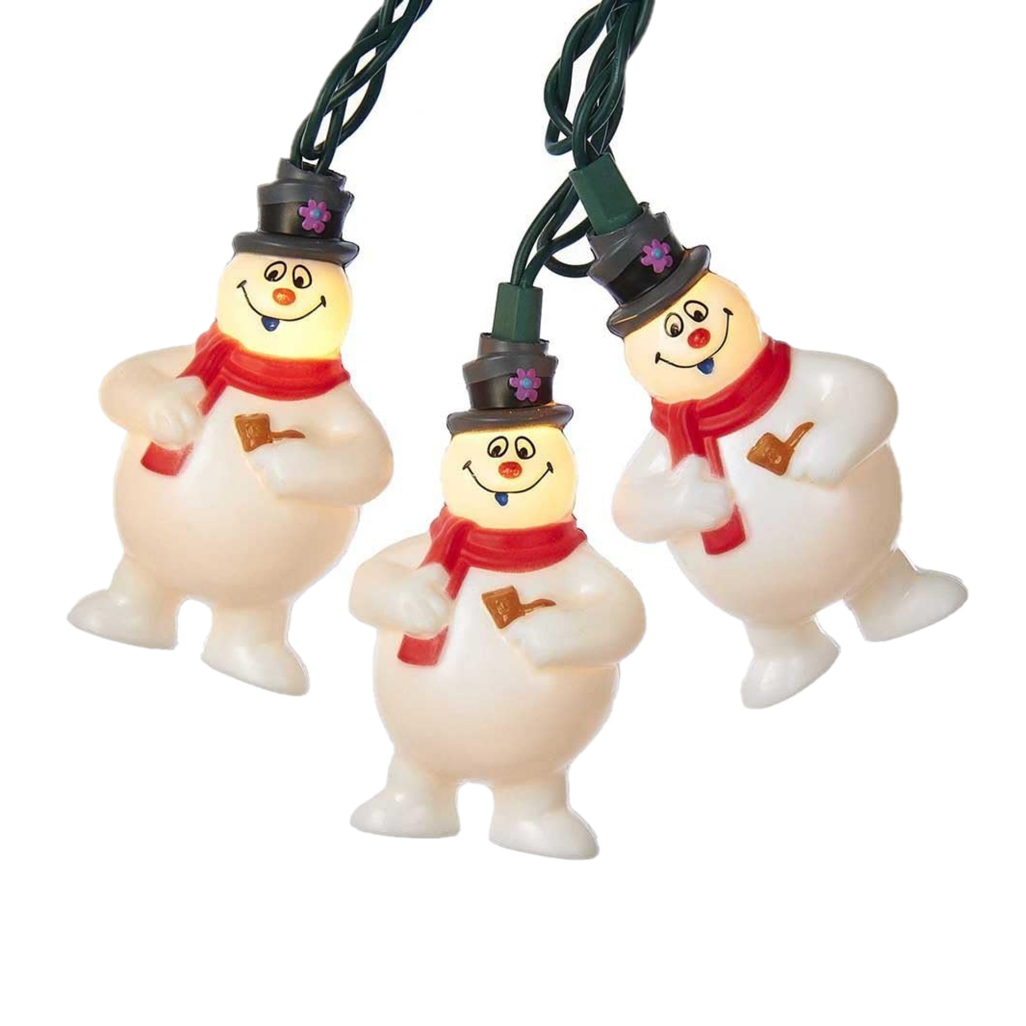 Kurt Adler Indoor/Outdoor UL 10-Light Frosty the Snowman Light Set, 9ft