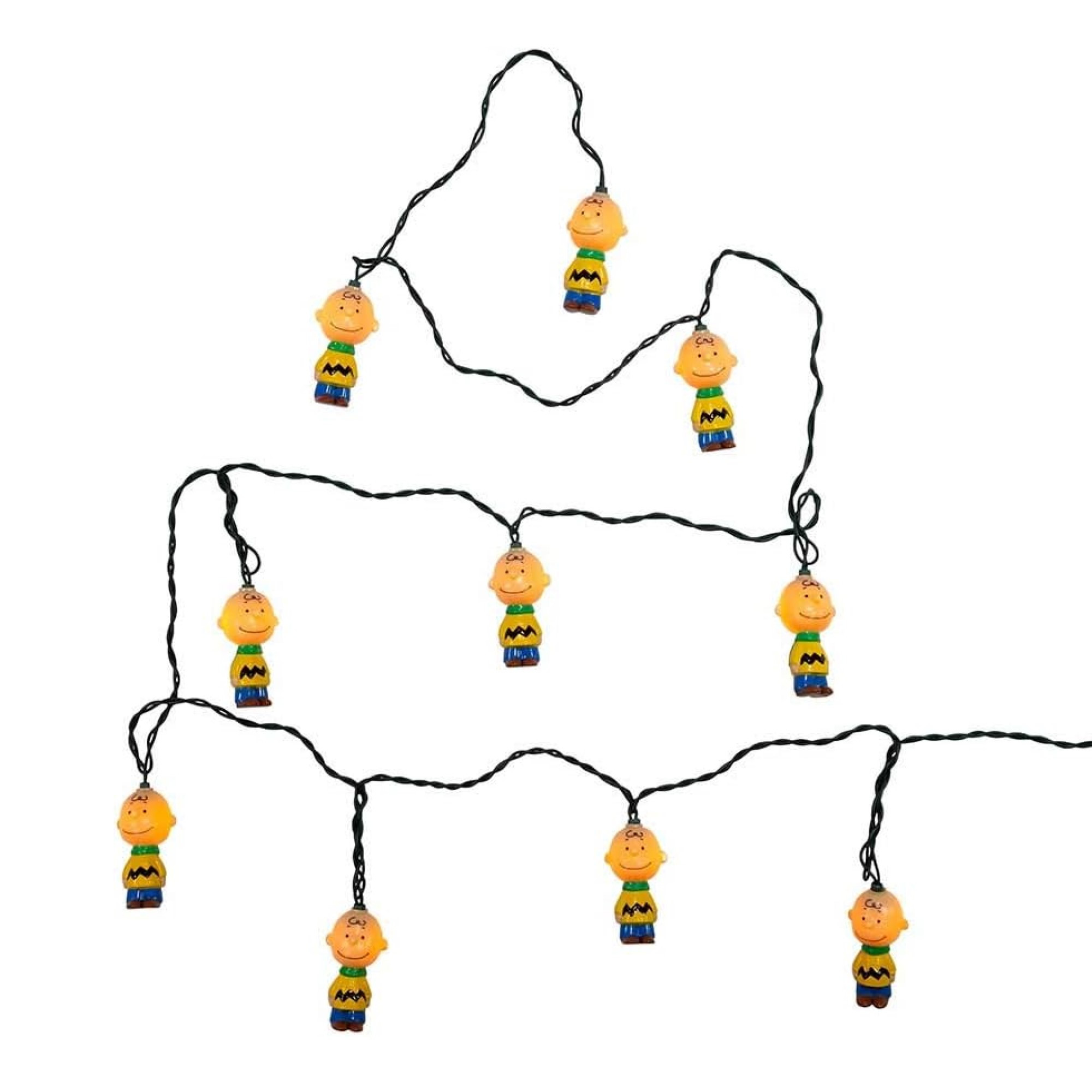 Kurt Adler Indoor/Outdoor UL 10-Light Charlie Brown Light Set, 9ft