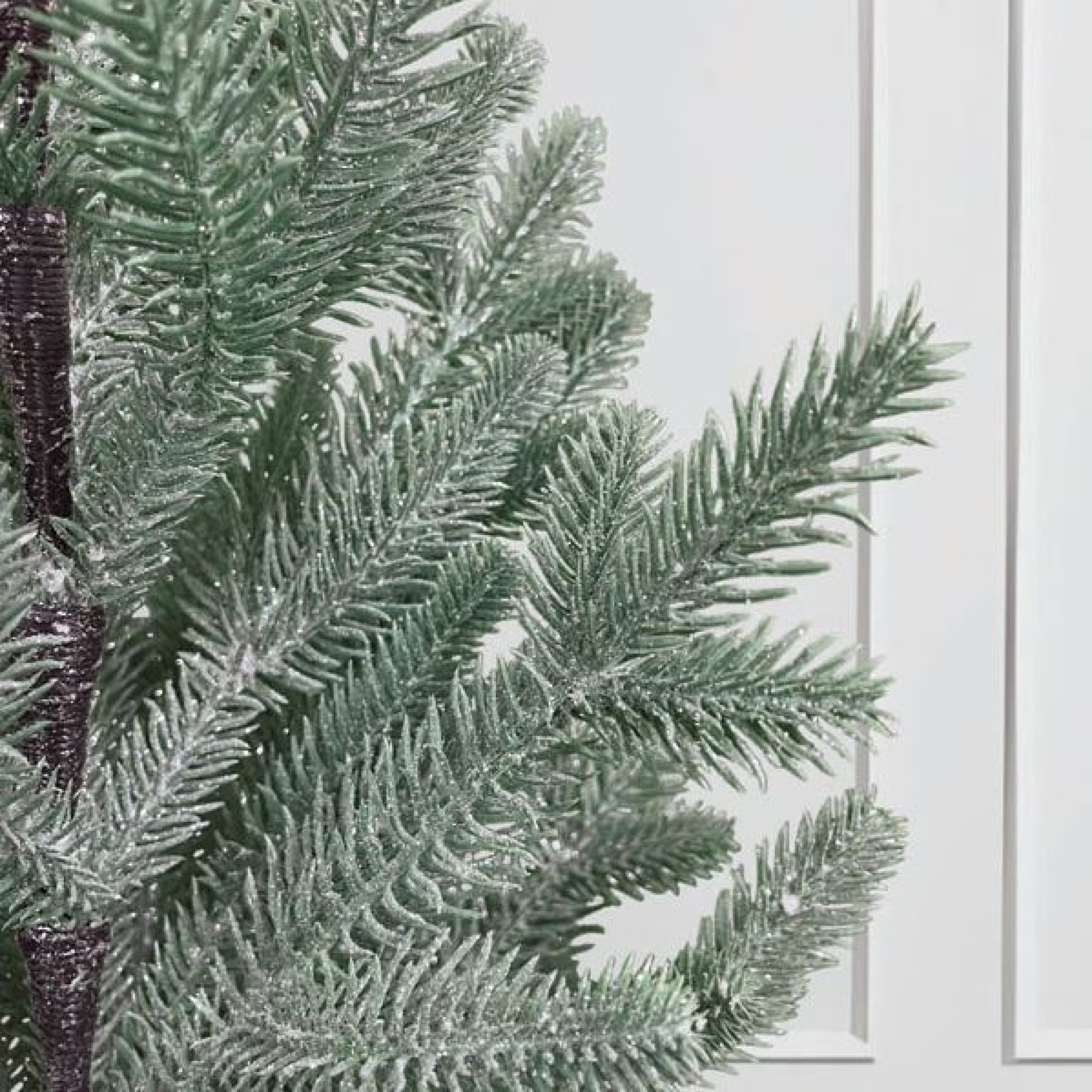 Old World Christmas Tabletop Faux Fir Tree with Buffalo Plaid Burlap Base, 35"