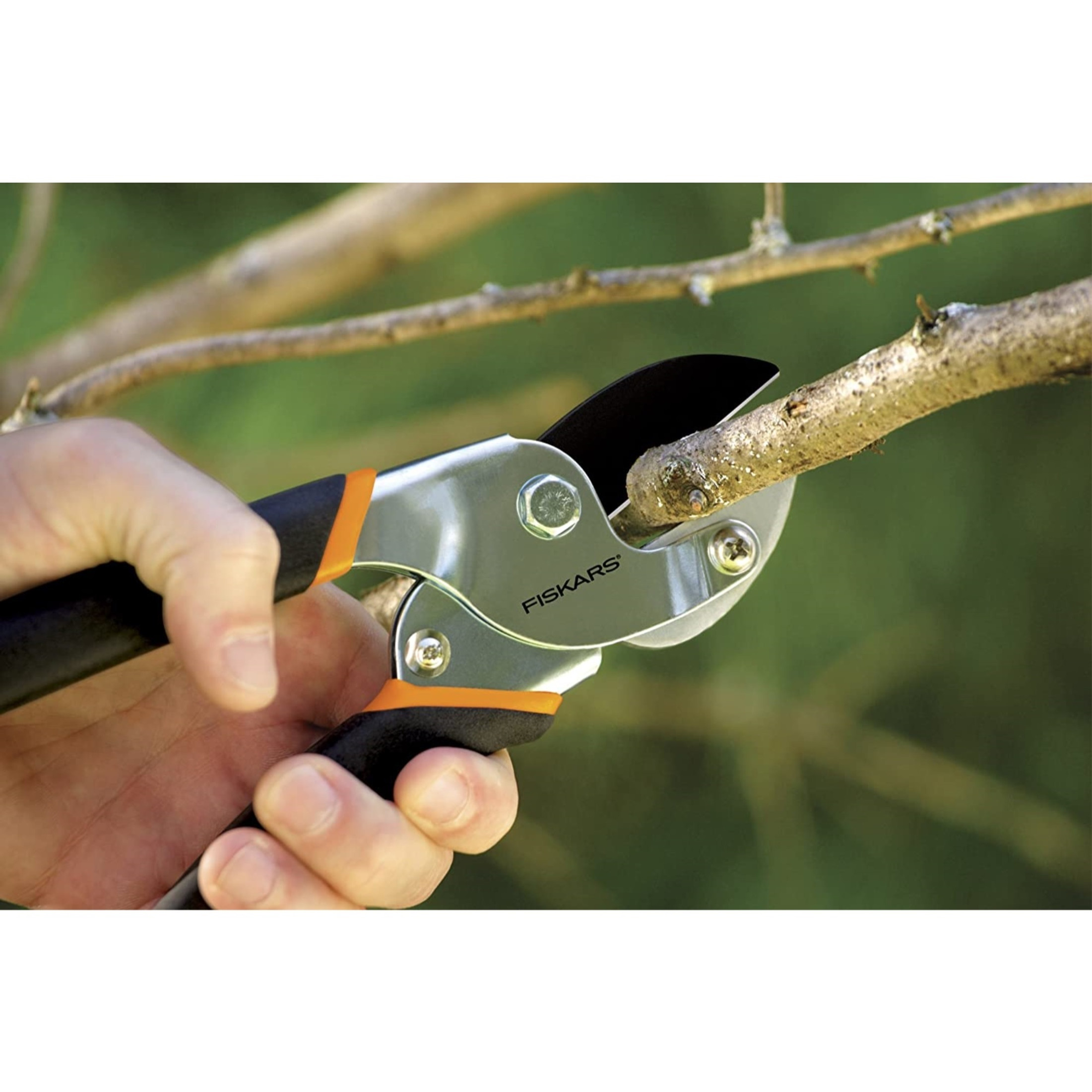 Fiskars Power-Lever Anvil Pruner, 10-Inch Garden Shears for Cutting Dry Branches and Stems, 5/8-Inch Cutting Capacity