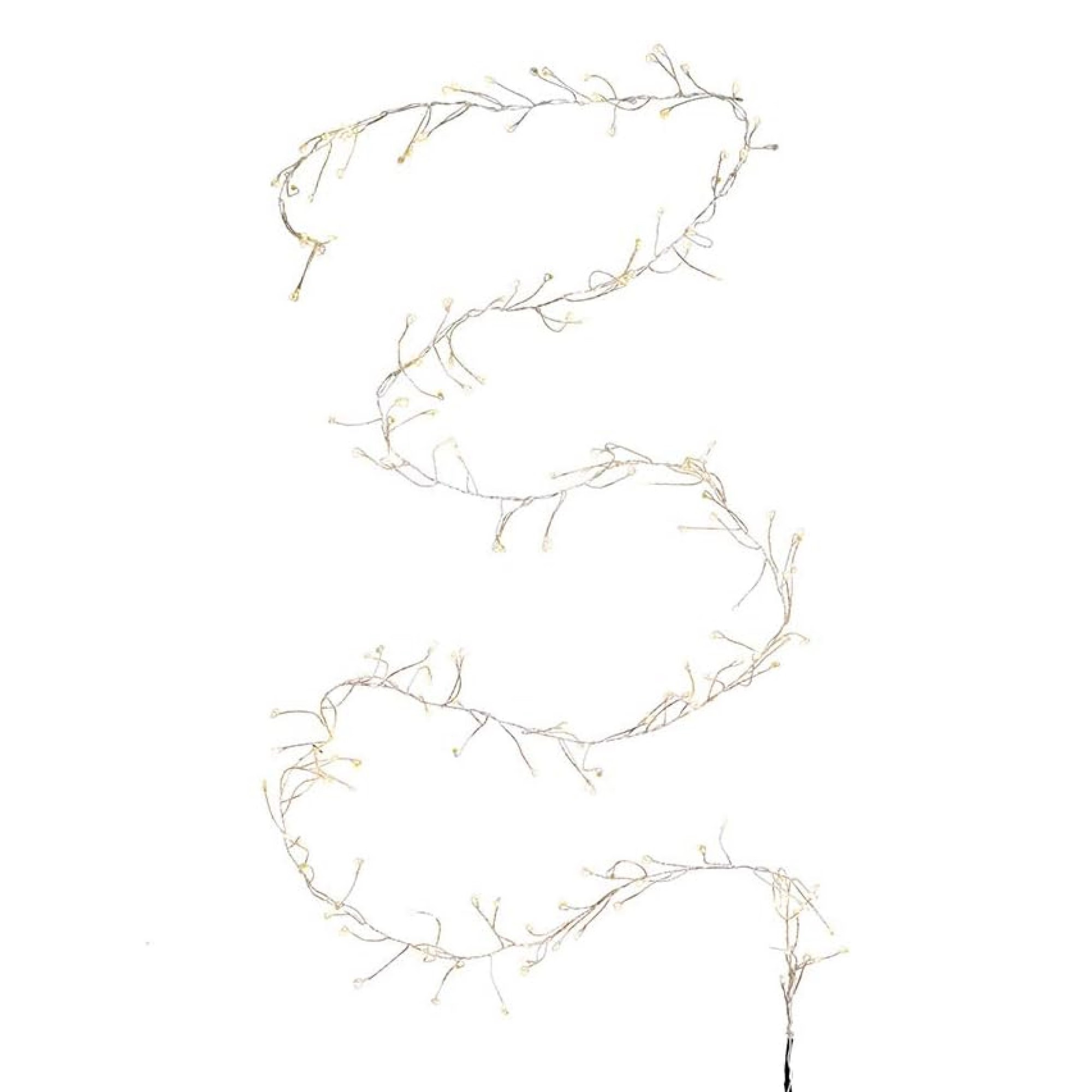 Kurt Adler Indoor USB 180-Light LED Cluster Fairy Light Set, 6ft