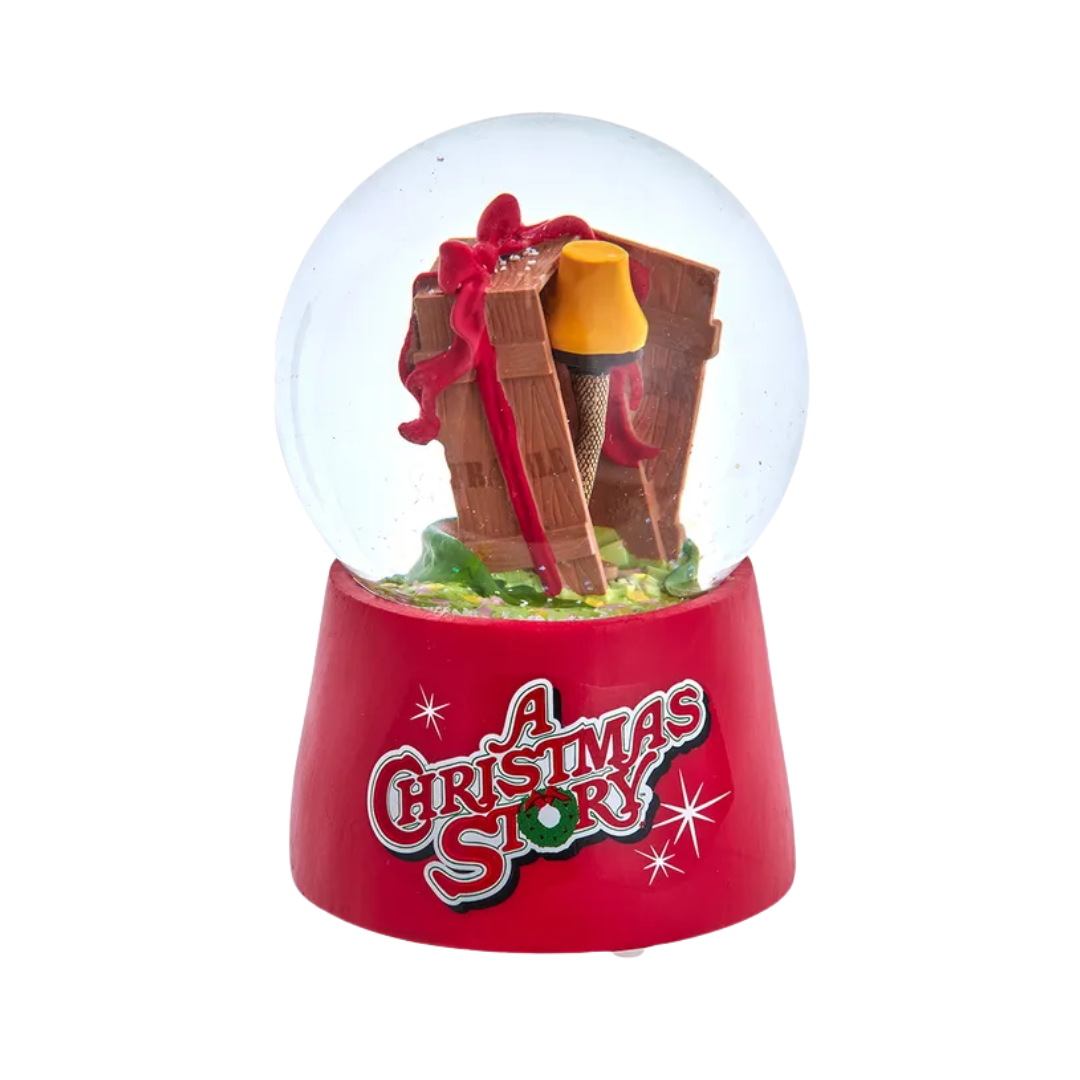 Kurt Adler A Christmas Story Leg Lamp Musical Water Globe, 4in
